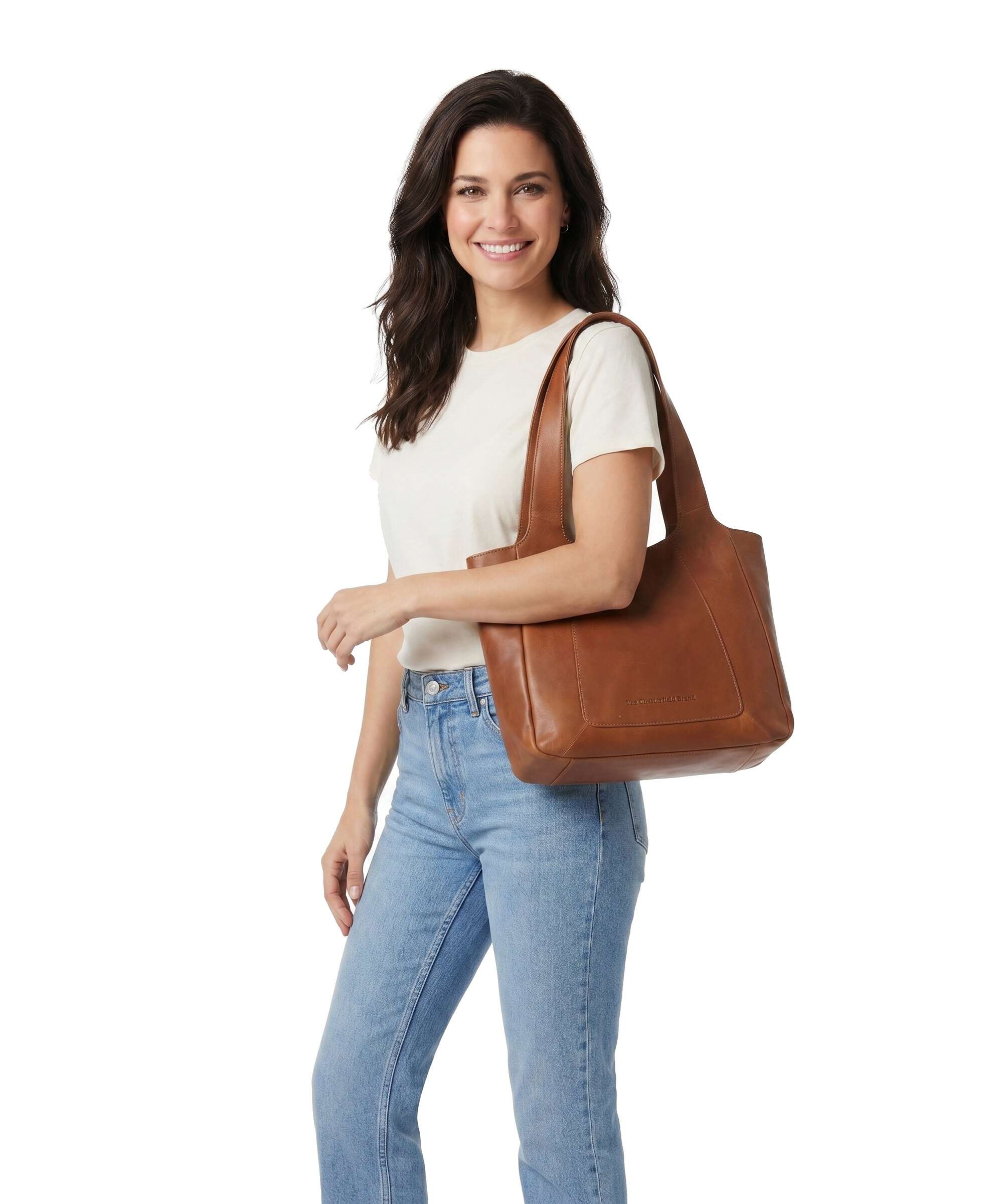 The Chesterfield Brand Cow Wax Pull Up Tofino Tote bag cognac - Image 3