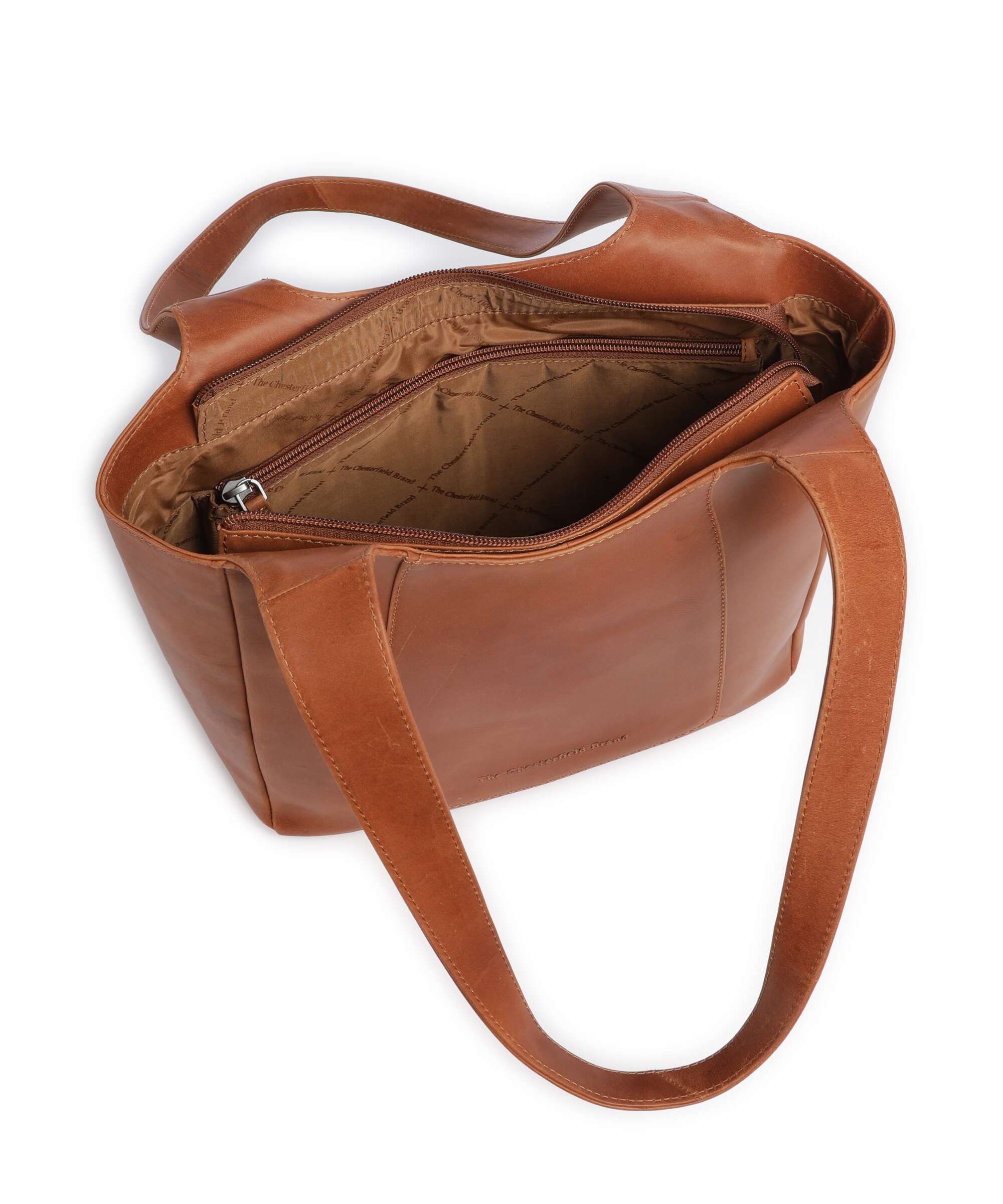 The Chesterfield Brand Cow Wax Pull Up Tofino Tote bag cognac - Image 5