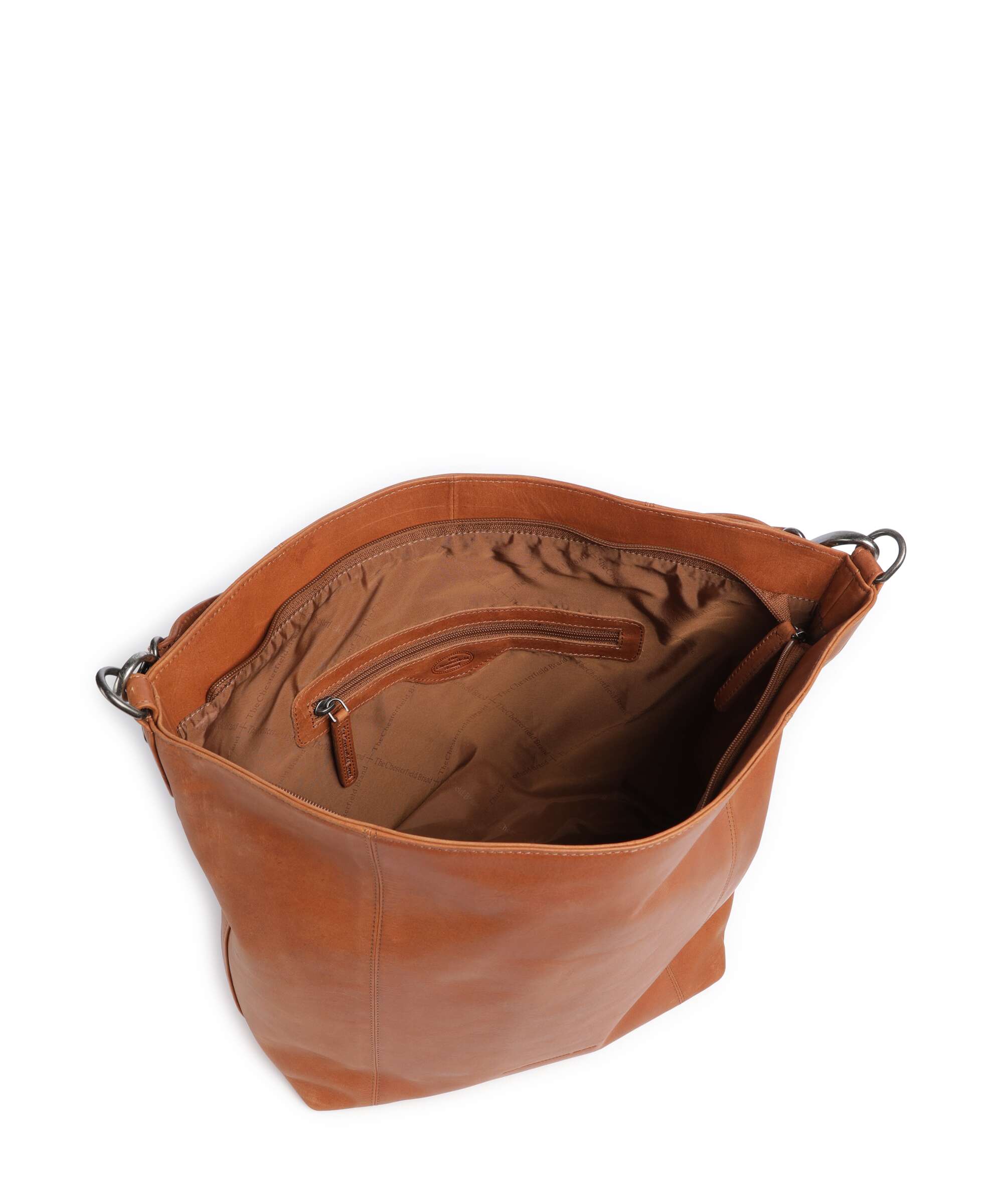 The Chesterfield Brand Cow Wax Pull Up Zira Hobo bag cognac - Image 6