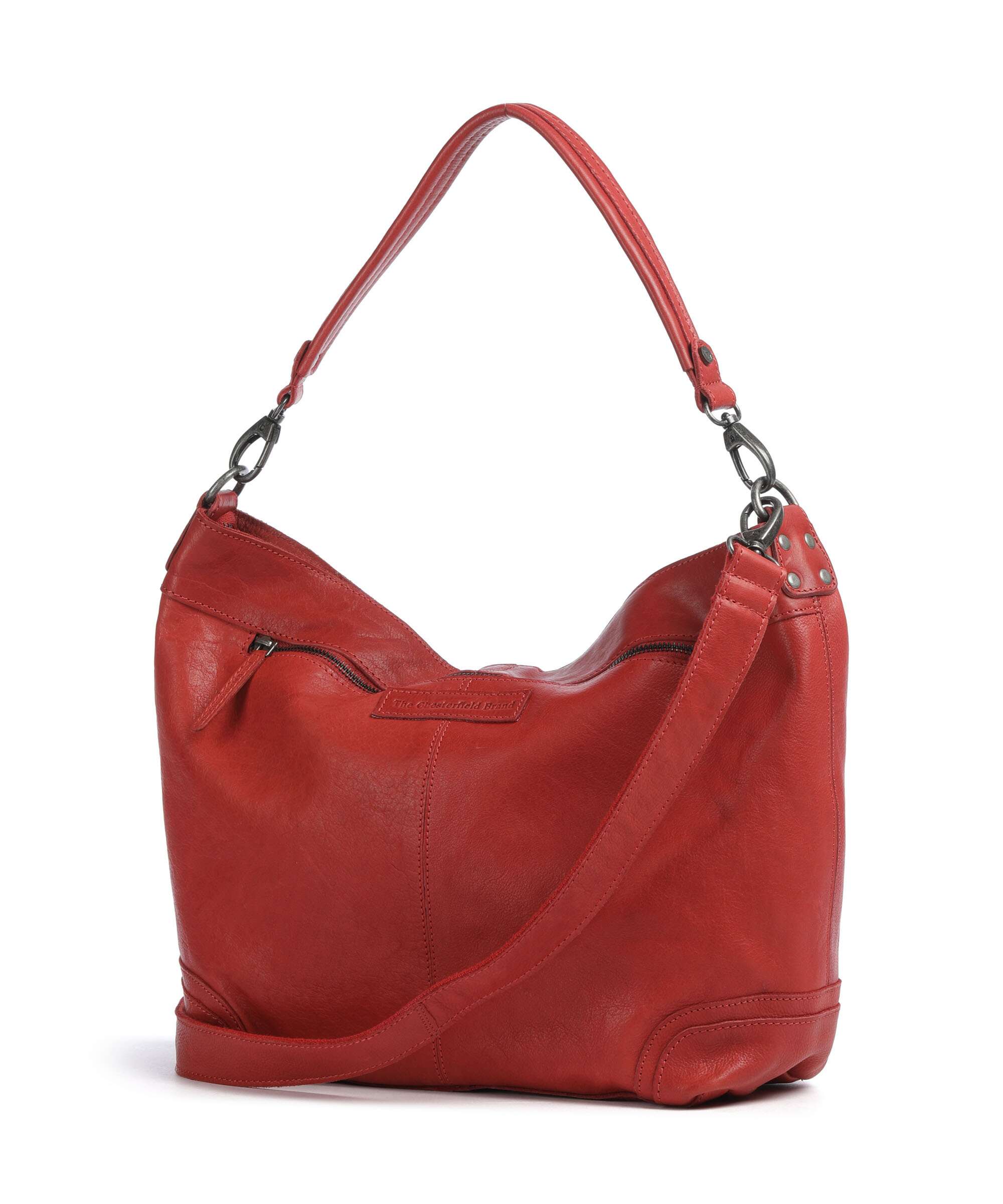 The Chesterfield Brand Washed Waxed Cow Bolivia Hobo bag red - Image 2