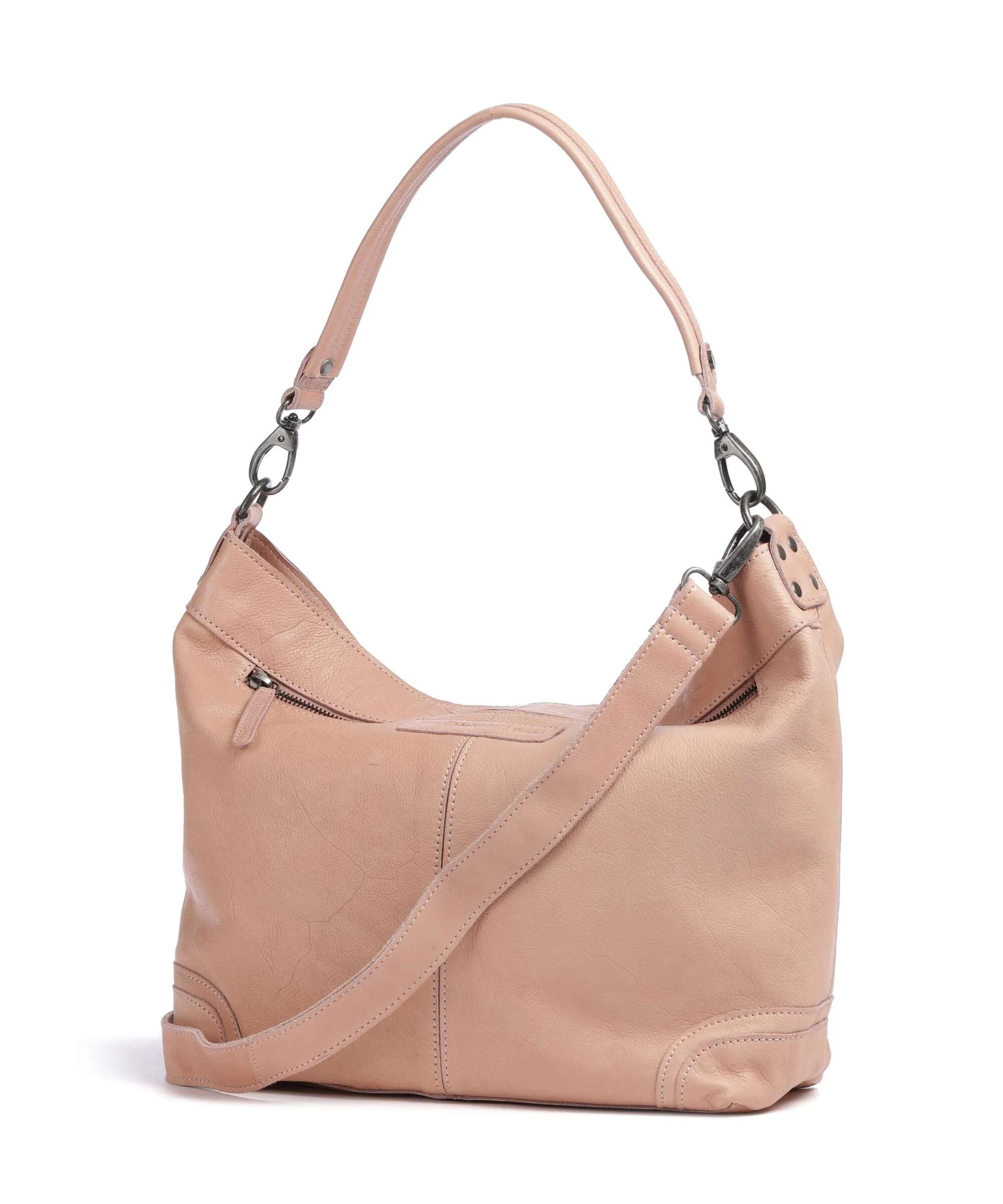 The Chesterfield Brand Washed Waxed Cow Bolivia Hobo bag vintage rose - Image 2
