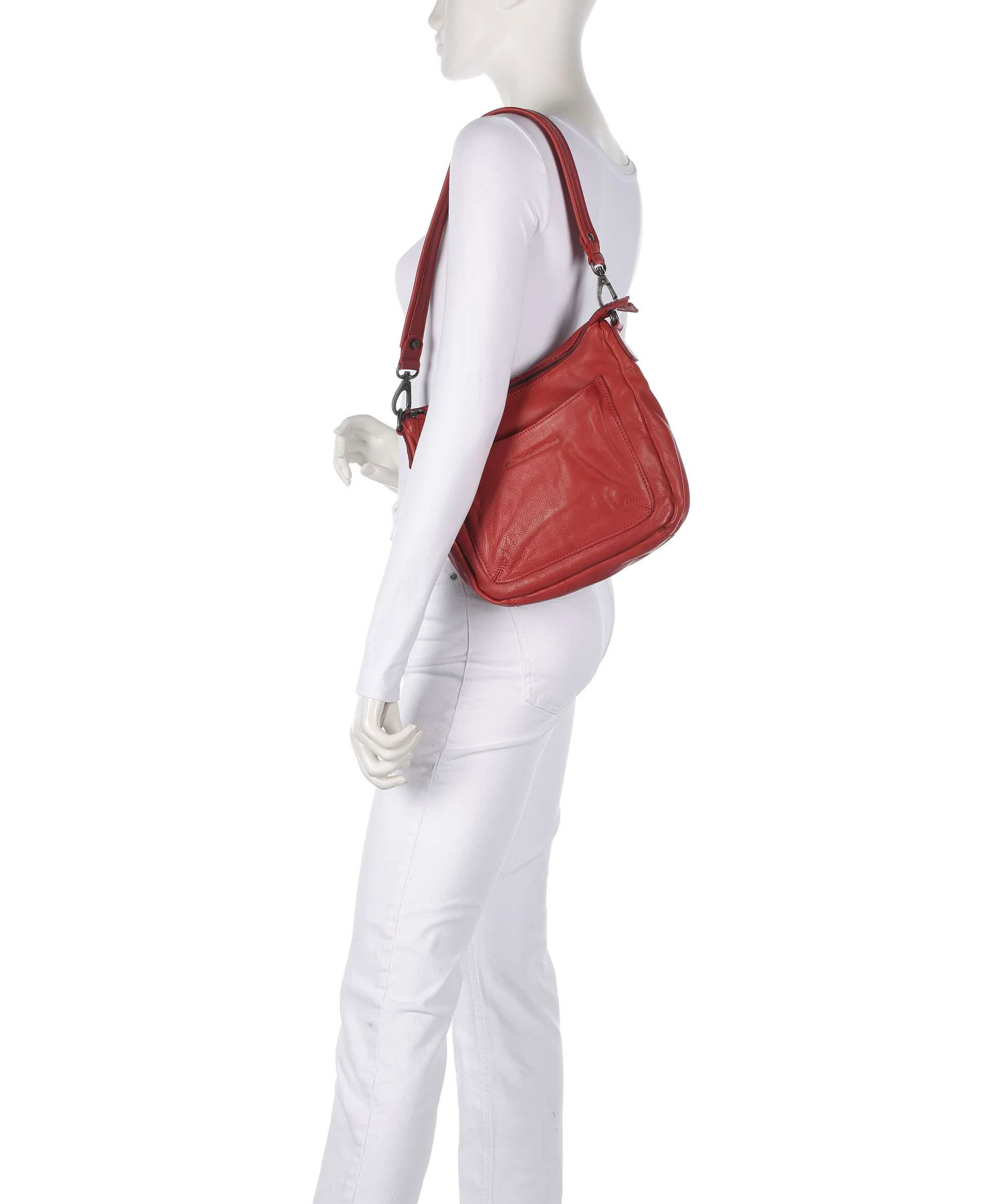 The Chesterfield Brand Washed Waxed Cow Caroline Crossbody bag red - Image 3