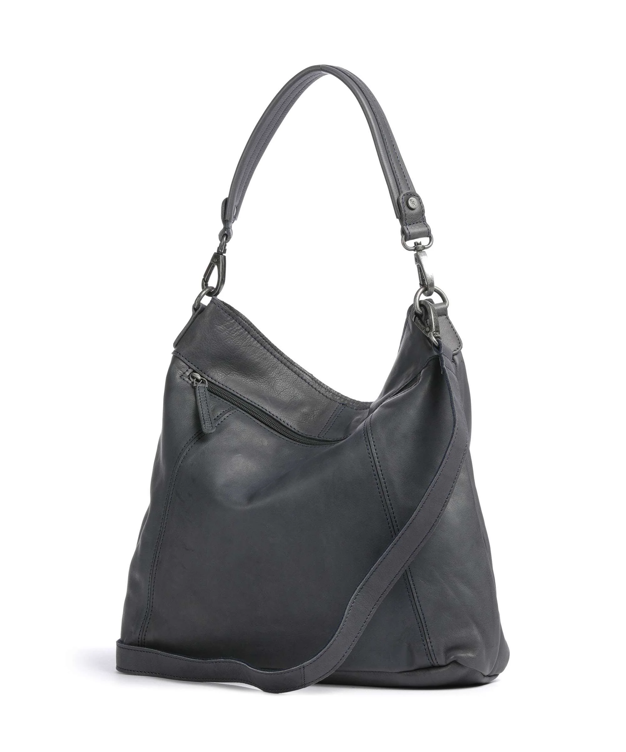 The Chesterfield Brand Washed Waxed Cow Sintra Hobo bag navy - Image 2