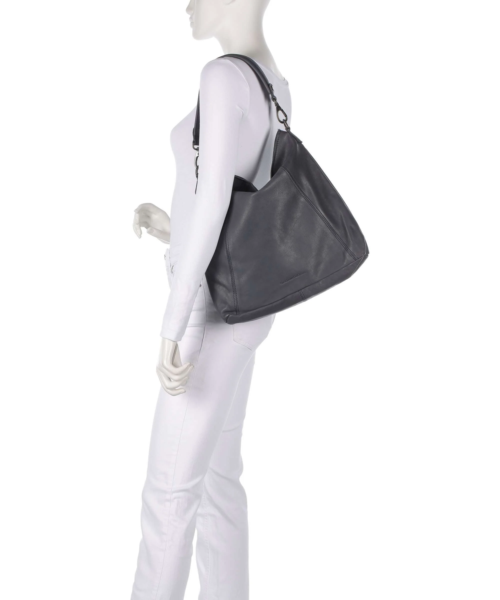 The Chesterfield Brand Washed Waxed Cow Sintra Hobo bag navy - Image 3