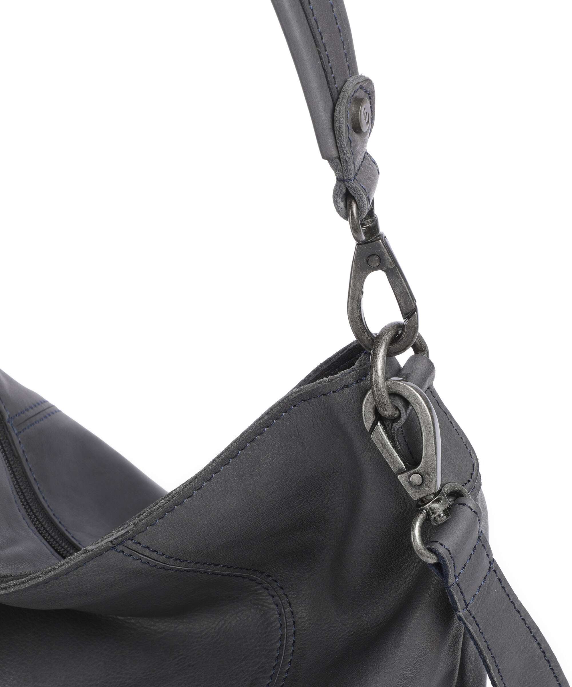 The Chesterfield Brand Washed Waxed Cow Sintra Hobo bag navy - Image 4