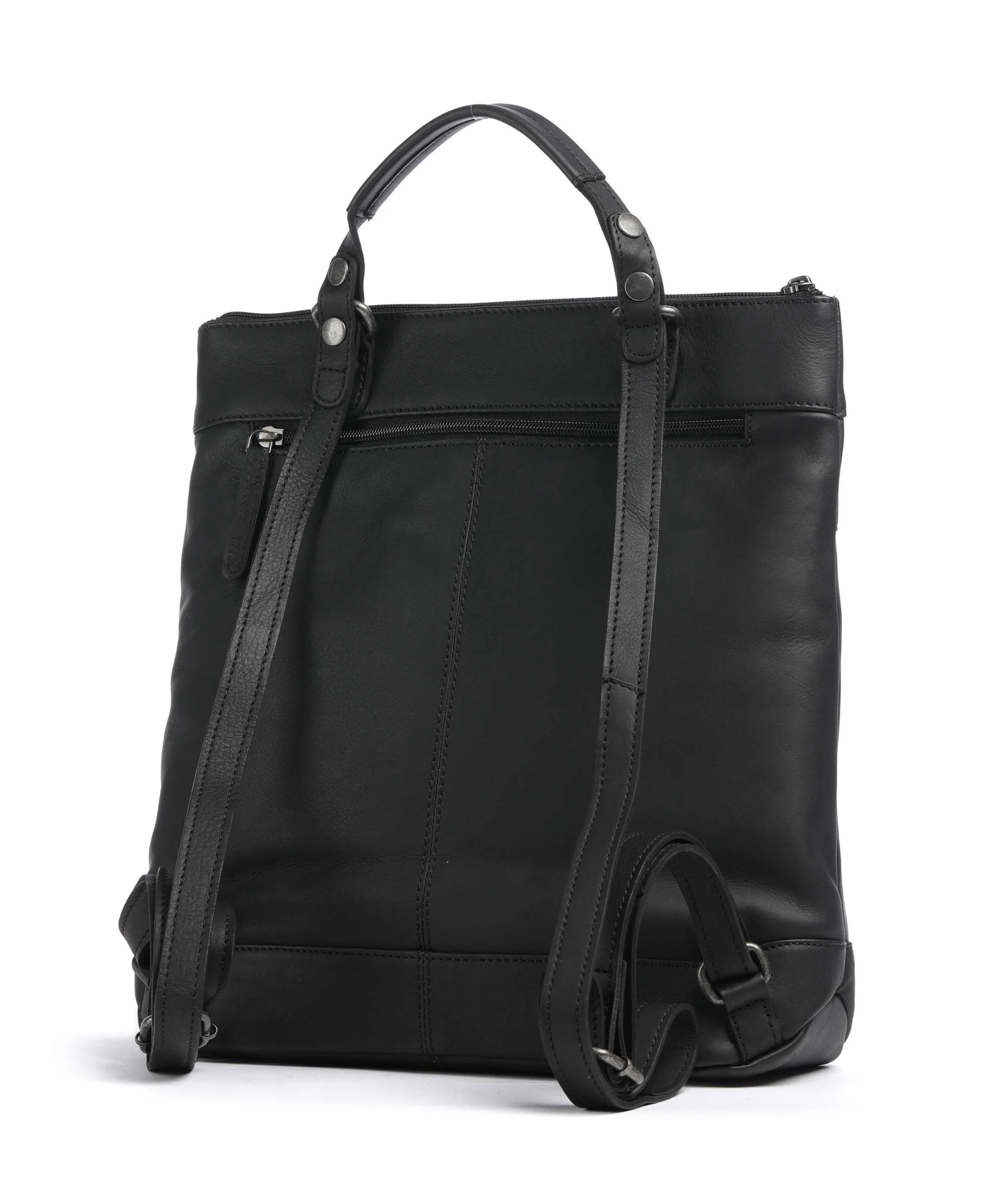The Chesterfield Brand Wax Pull Up Cow Caldero Backpack black - Image 2
