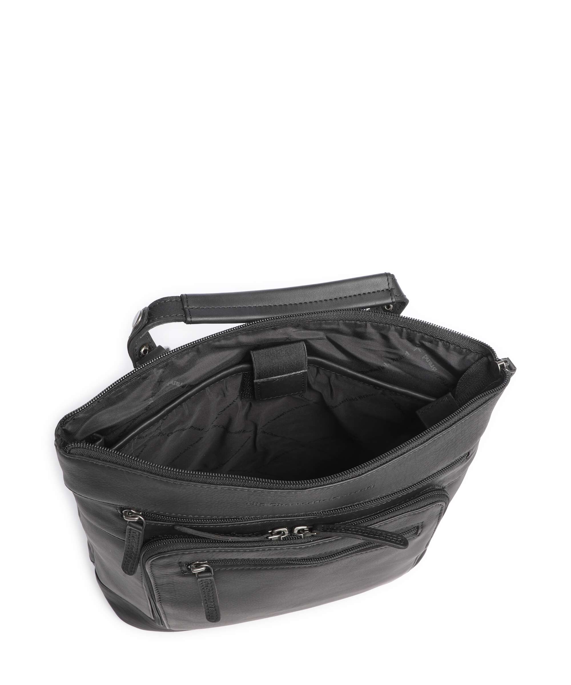 The Chesterfield Brand Wax Pull Up Cow Caldero Backpack black - Image 6