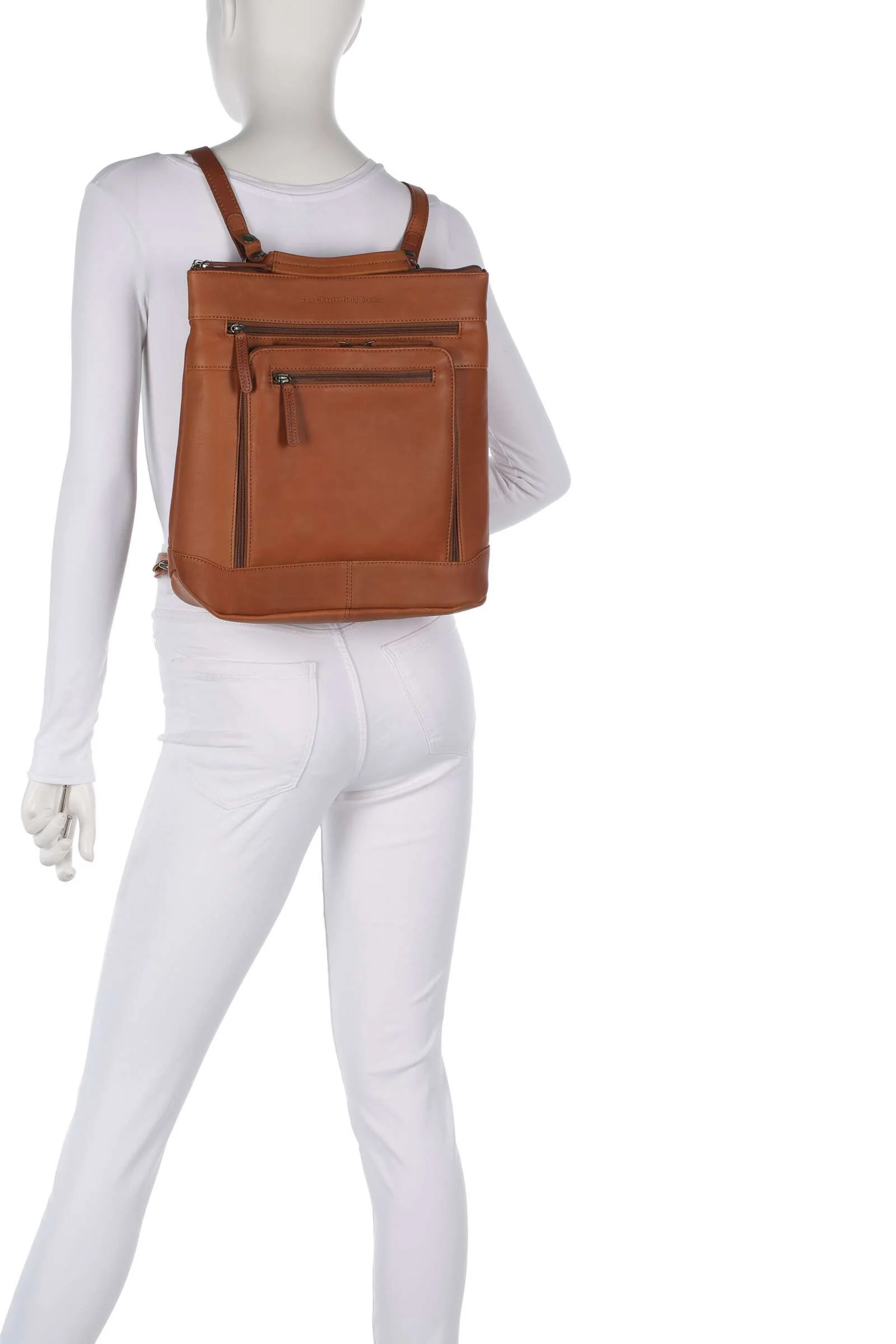 The Chesterfield Brand Wax Pull Up Cow Caldero Backpack cognac - Image 3