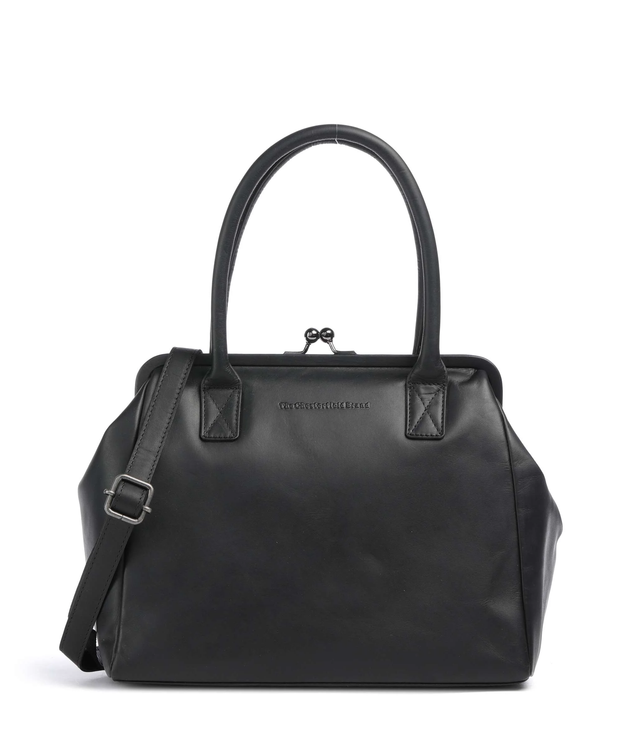 The Chesterfield Brand Wax Pull Up Cow Dorin Shoulder bag black