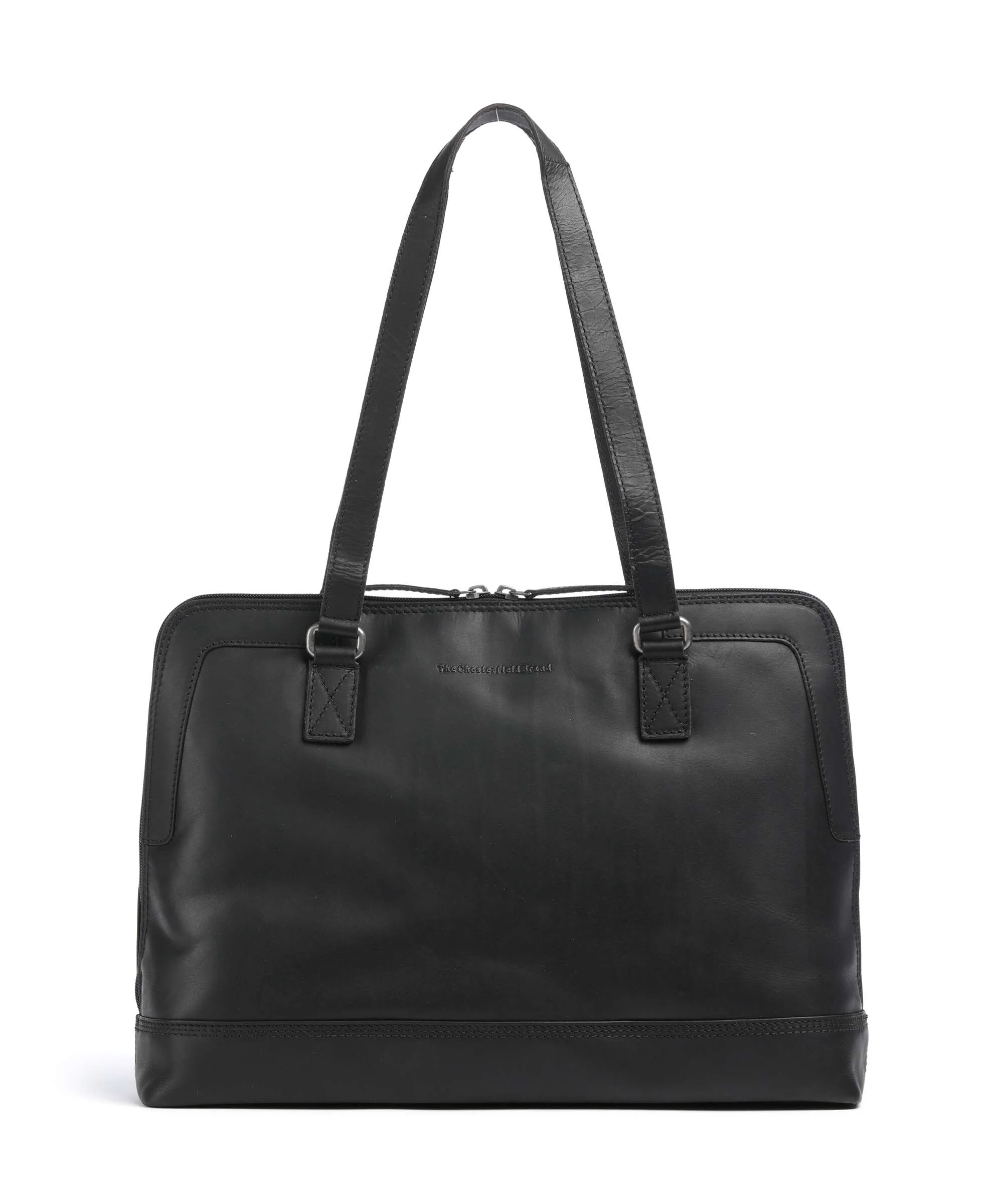 The Chesterfield Brand Wax Pull Up Cow Elvar Shoulder bag black