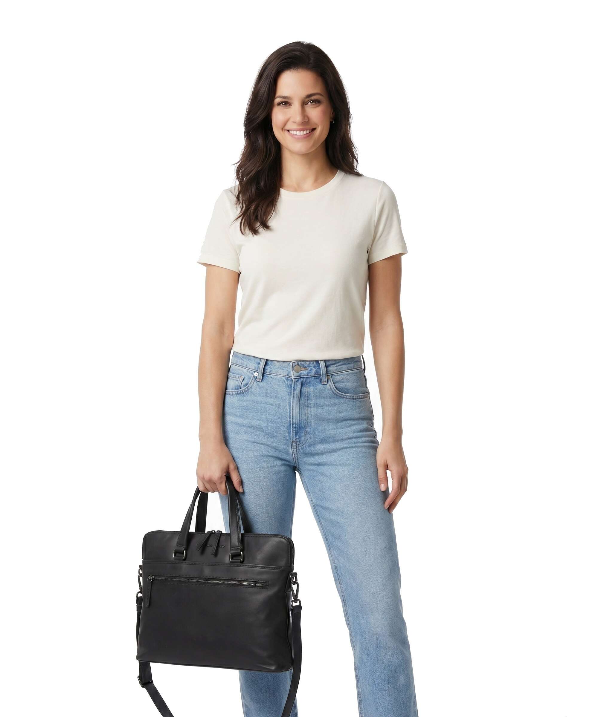 The Chesterfield Brand Wax Pull Up Cow Elvas Laptop bag black - Image 3