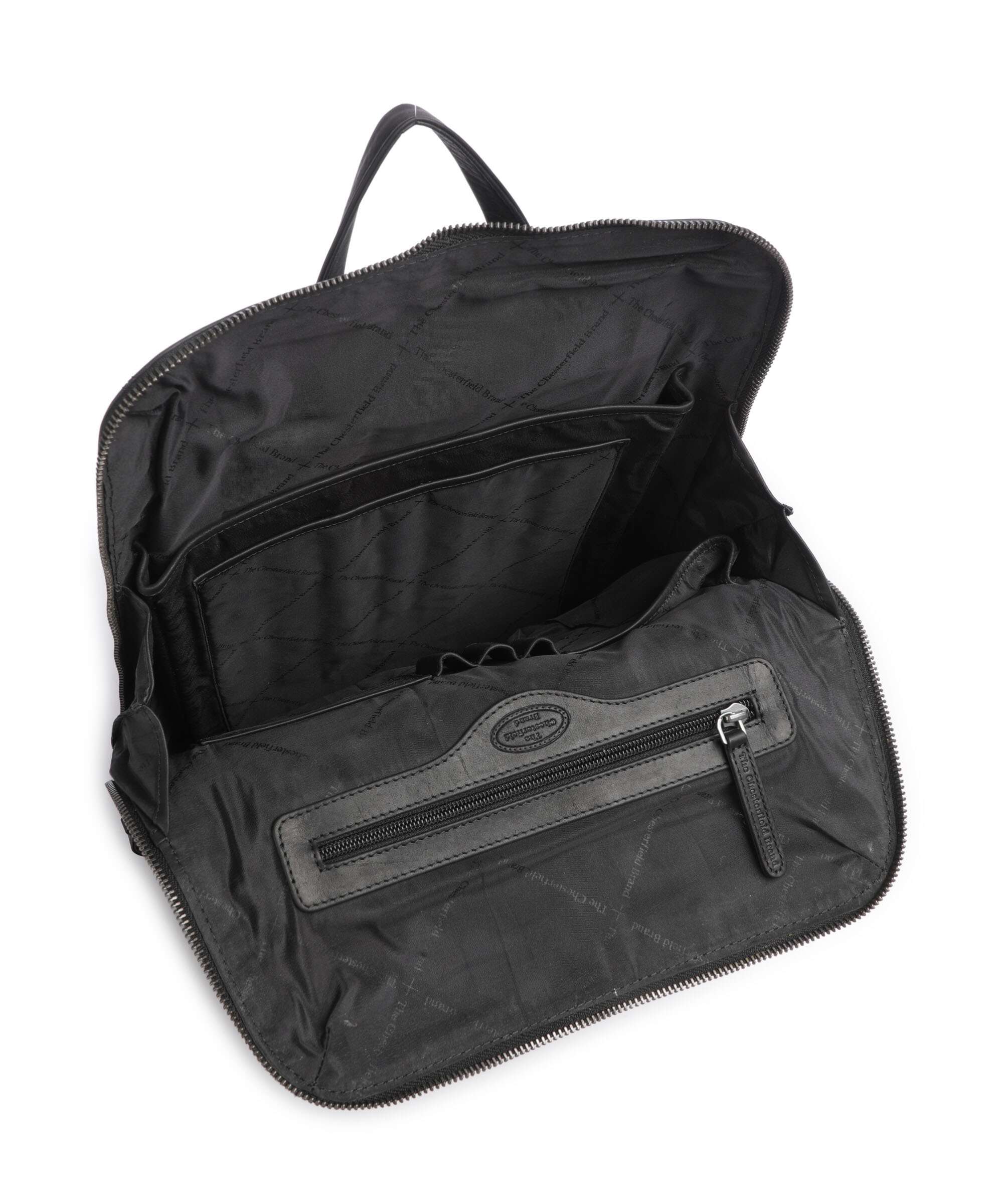 The Chesterfield Brand Wax Pull Up Cow Filmore Backpack black - Image 5
