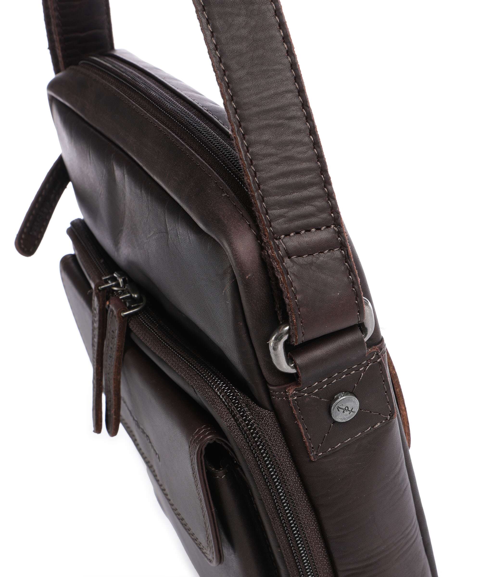 The Chesterfield Brand Wax Pull Up Cow Montira Crossbody bag brown - Image 4