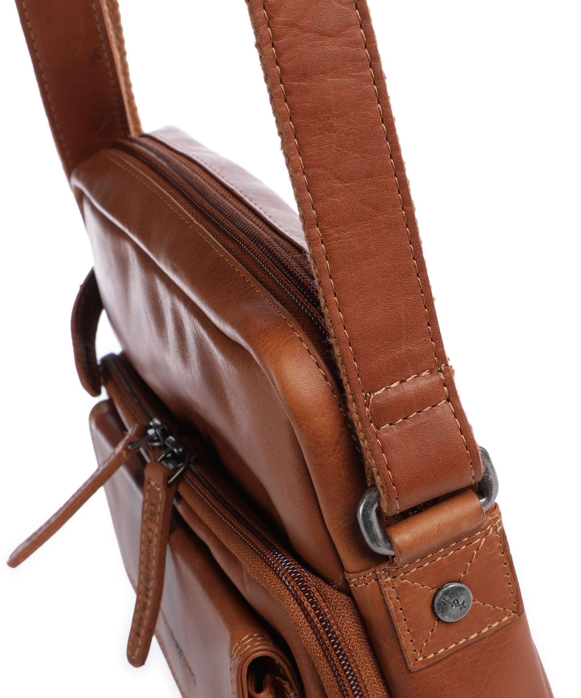 The Chesterfield Brand Wax Pull Up Cow Montira Crossbody bag cognac - Image 4