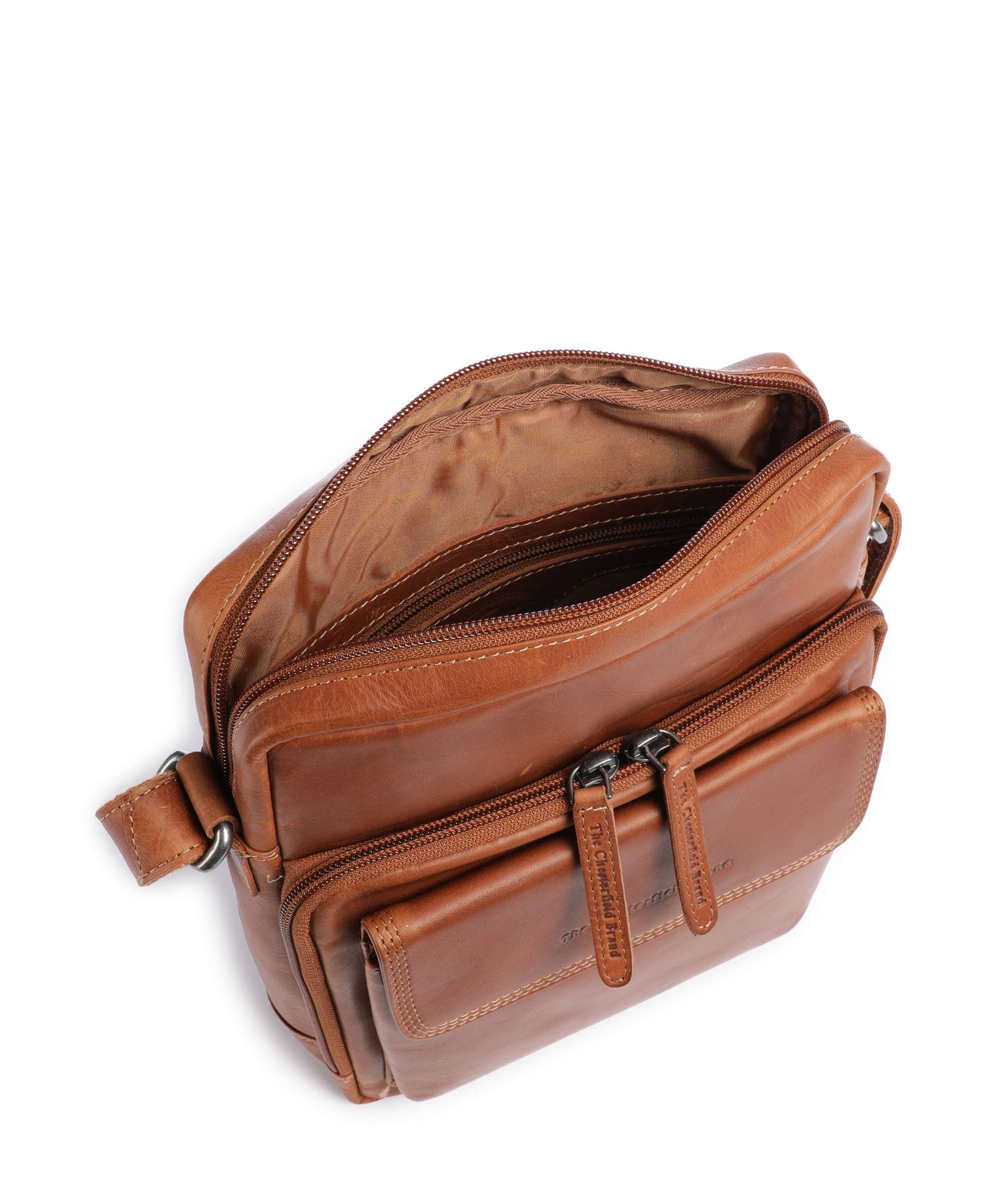 The Chesterfield Brand Wax Pull Up Cow Montira Crossbody bag cognac - Image 6