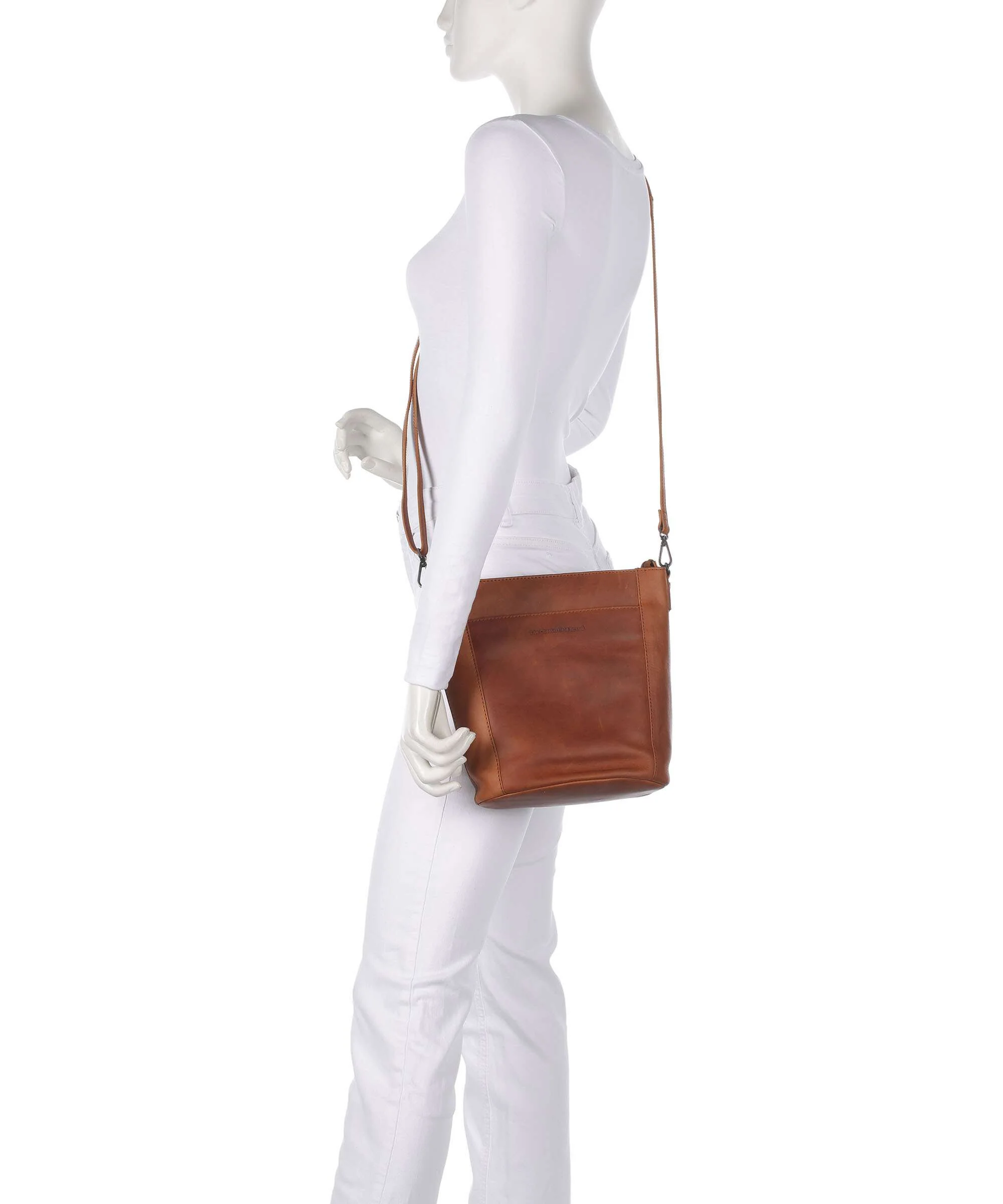 The Chesterfield Brand Wax Pull Up Cow Moore Bucket bag cognac - Image 3