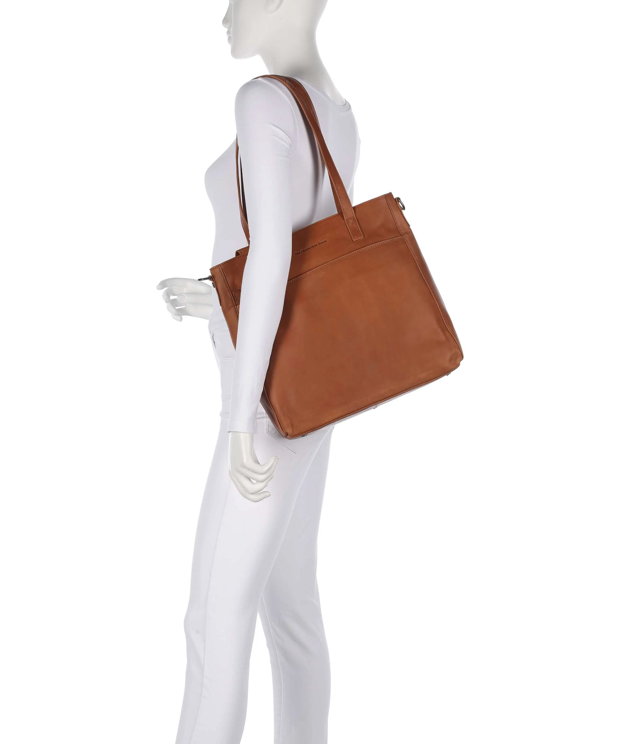 The Chesterfield Brand Wax Pull Up Cow Mosel Tote bag cognac - Image 3