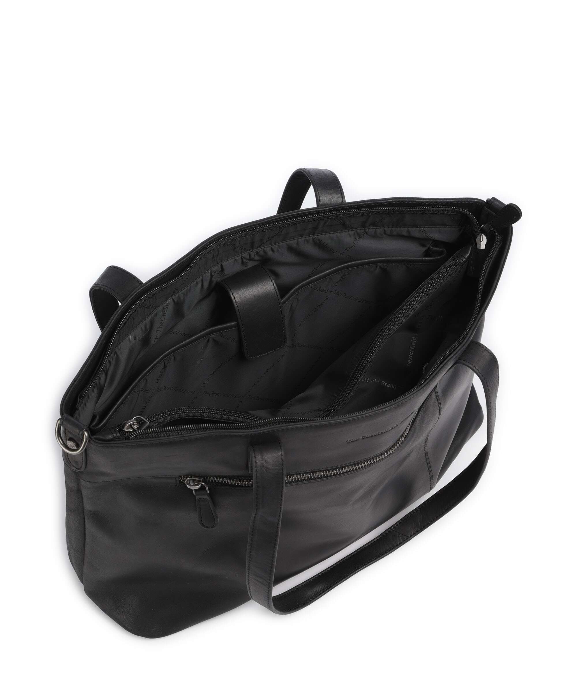 The Chesterfield Brand Wax Pull Up Cow Osira Tote bag black - Image 5