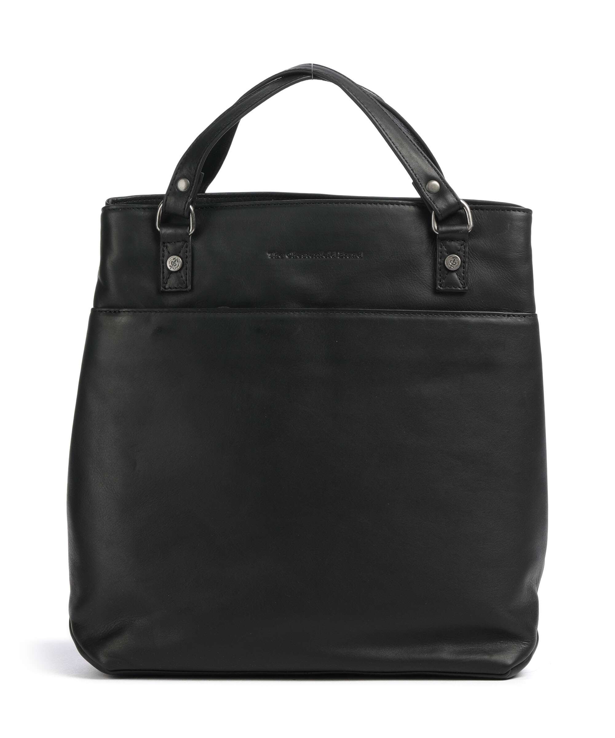 The Chesterfield Brand Wax Pull Up Cow Raynor Backpack bag black