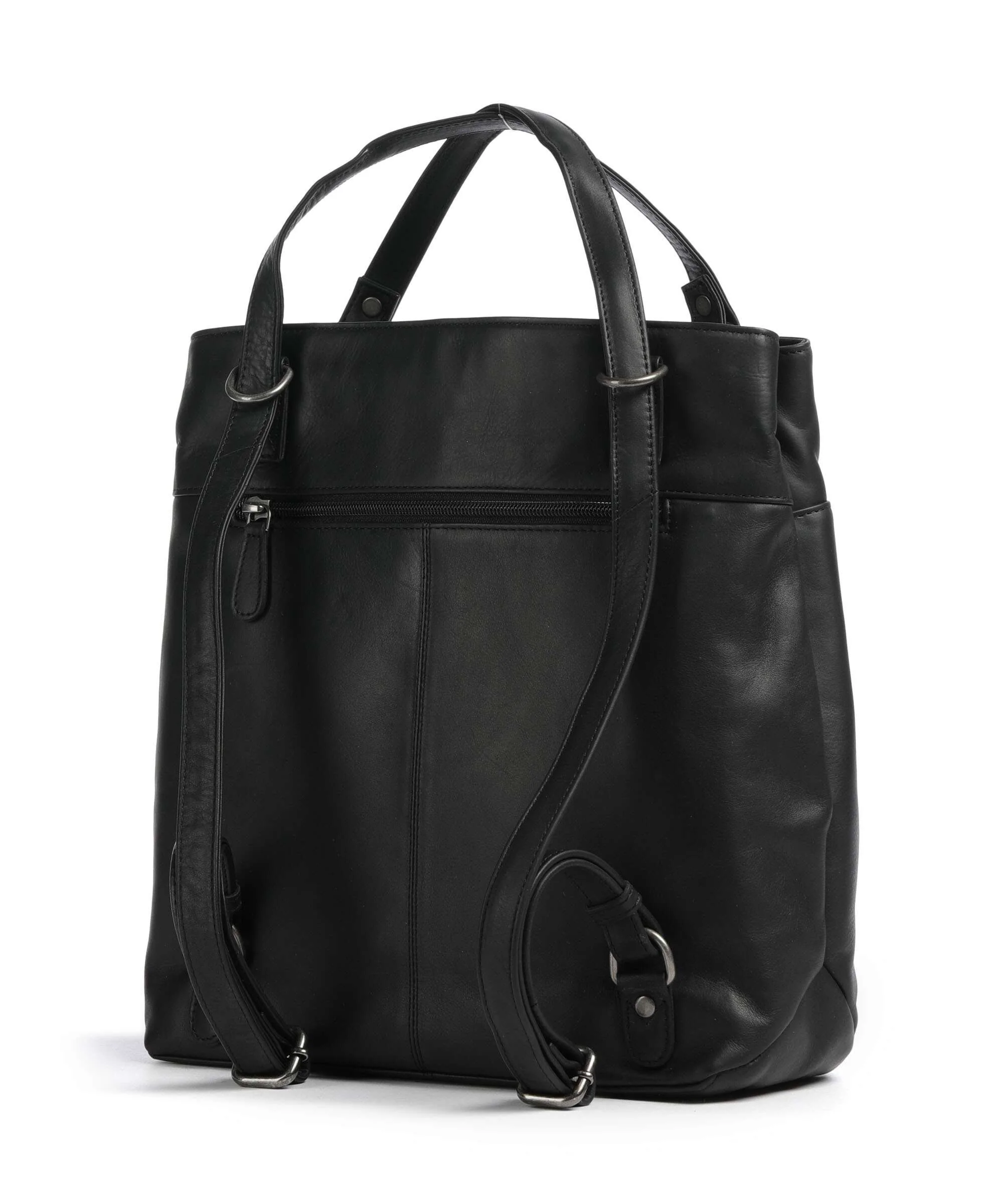 The Chesterfield Brand Wax Pull Up Cow Raynor Backpack bag black - Image 2