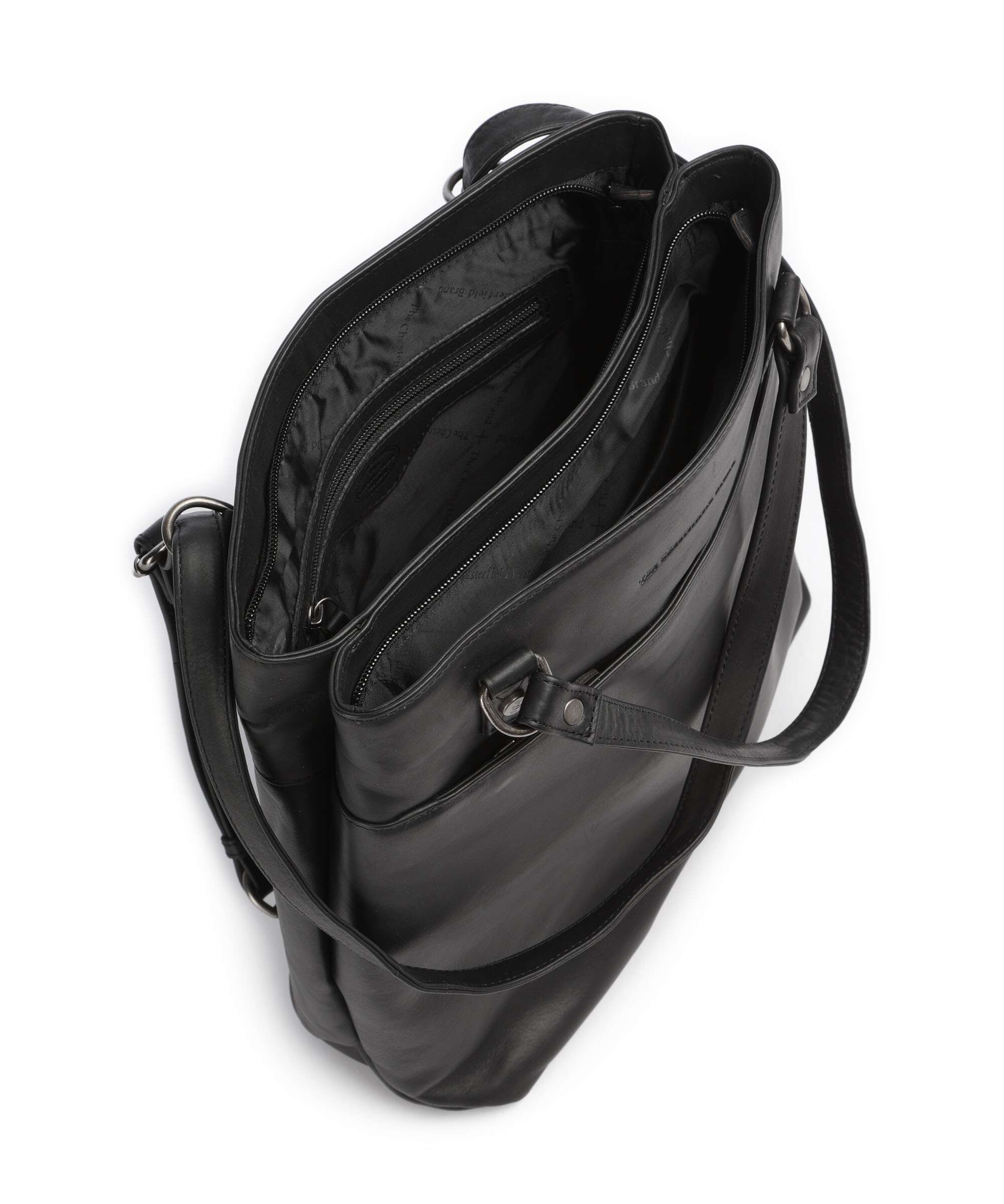 The Chesterfield Brand Wax Pull Up Cow Raynor Backpack bag black - Image 6