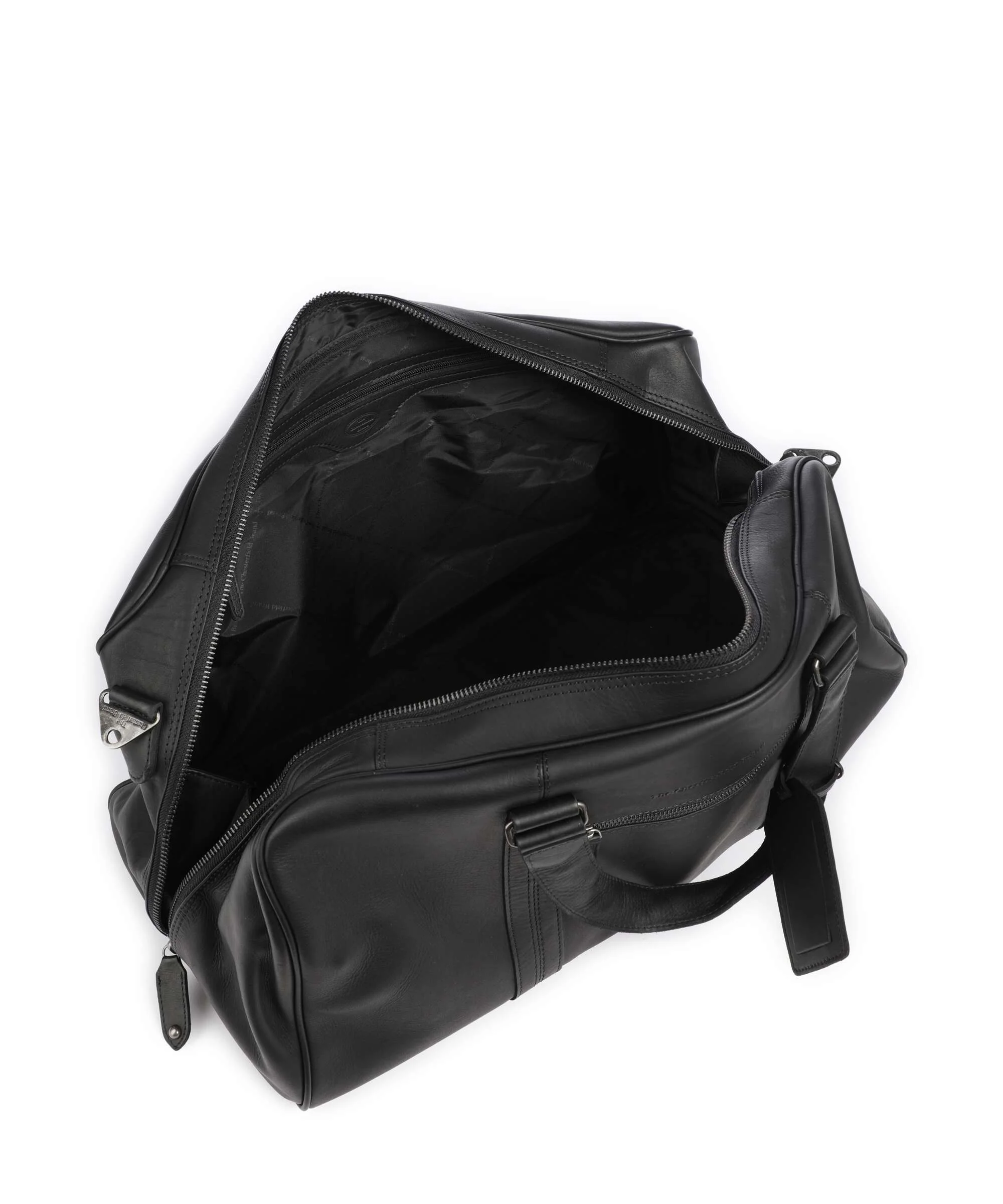 The Chesterfield Brand Wax Pull Up Cow Rivaro Weekend bag black - Image 5
