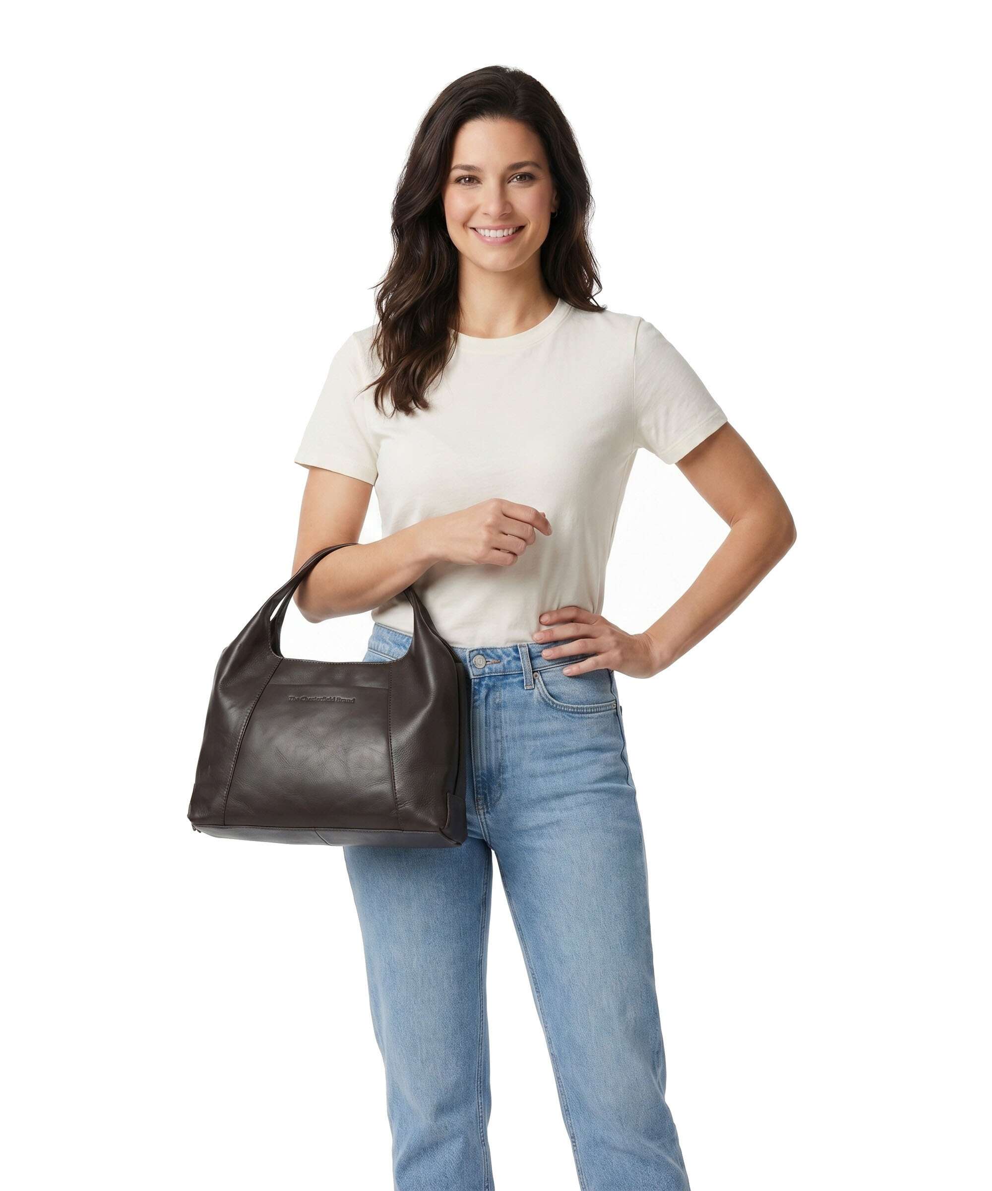 The Chesterfield Brand Wax Pull Up Cow Salina Handbag brown - Image 3