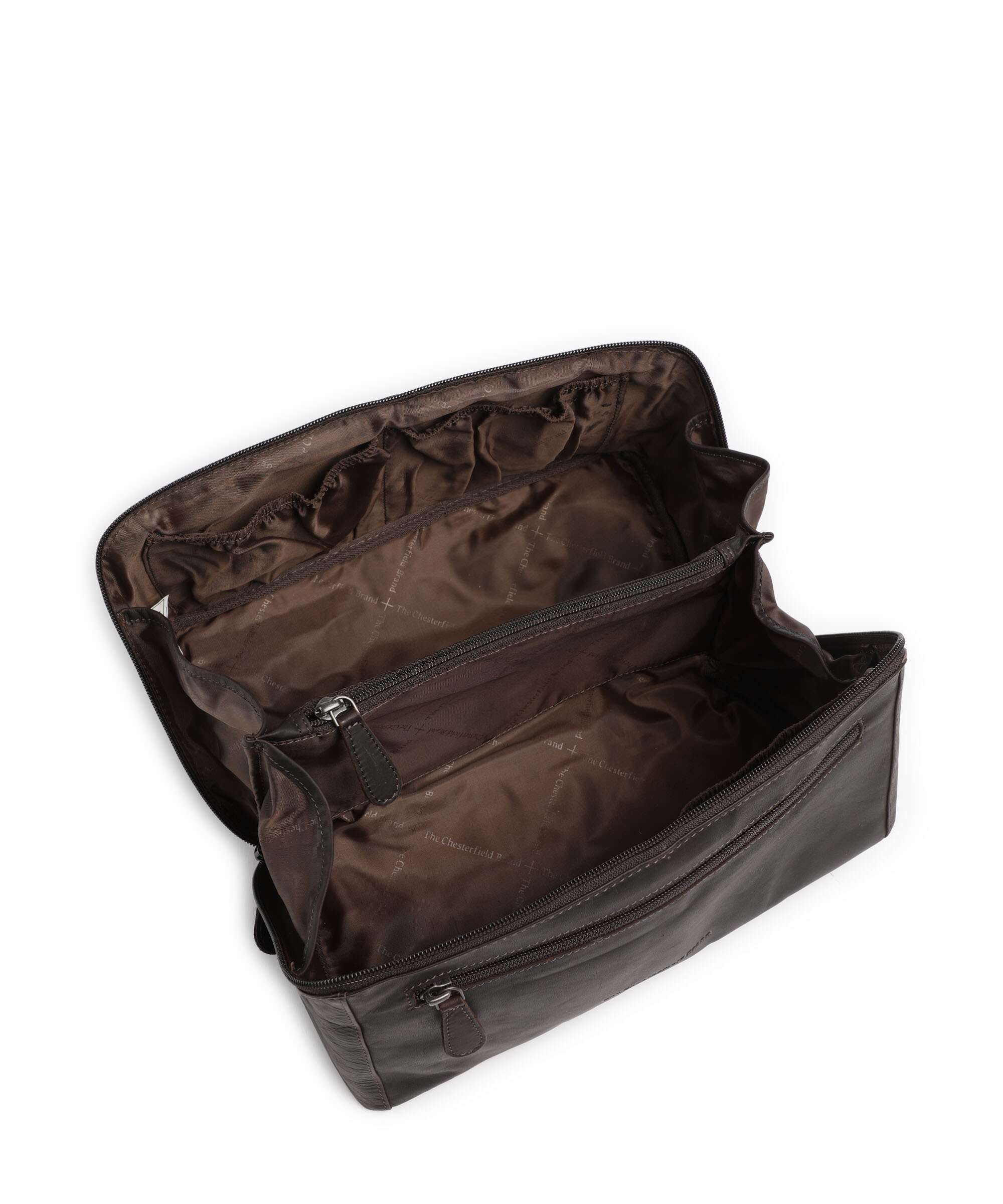 The Chesterfield Brand Wax Pull Up Cow Trevia Toiletry bag brown - Image 4