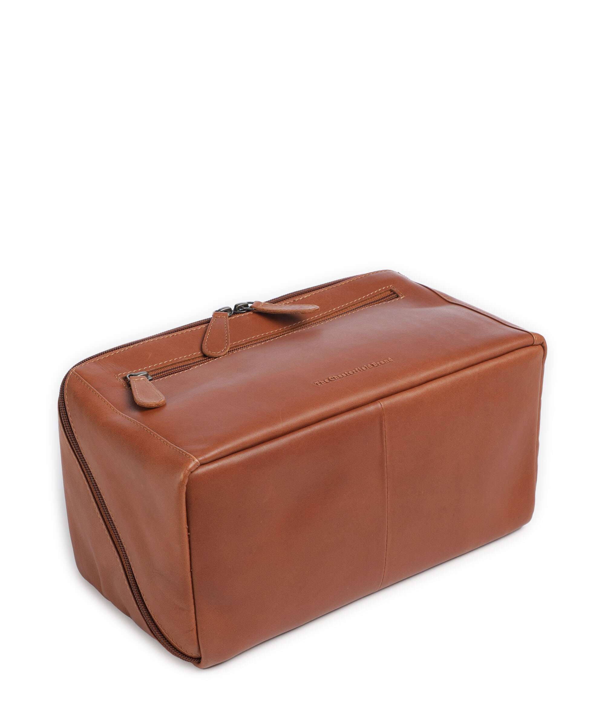 The Chesterfield Brand Wax Pull Up Cow Trevia Toiletry bag cognac - Image 3