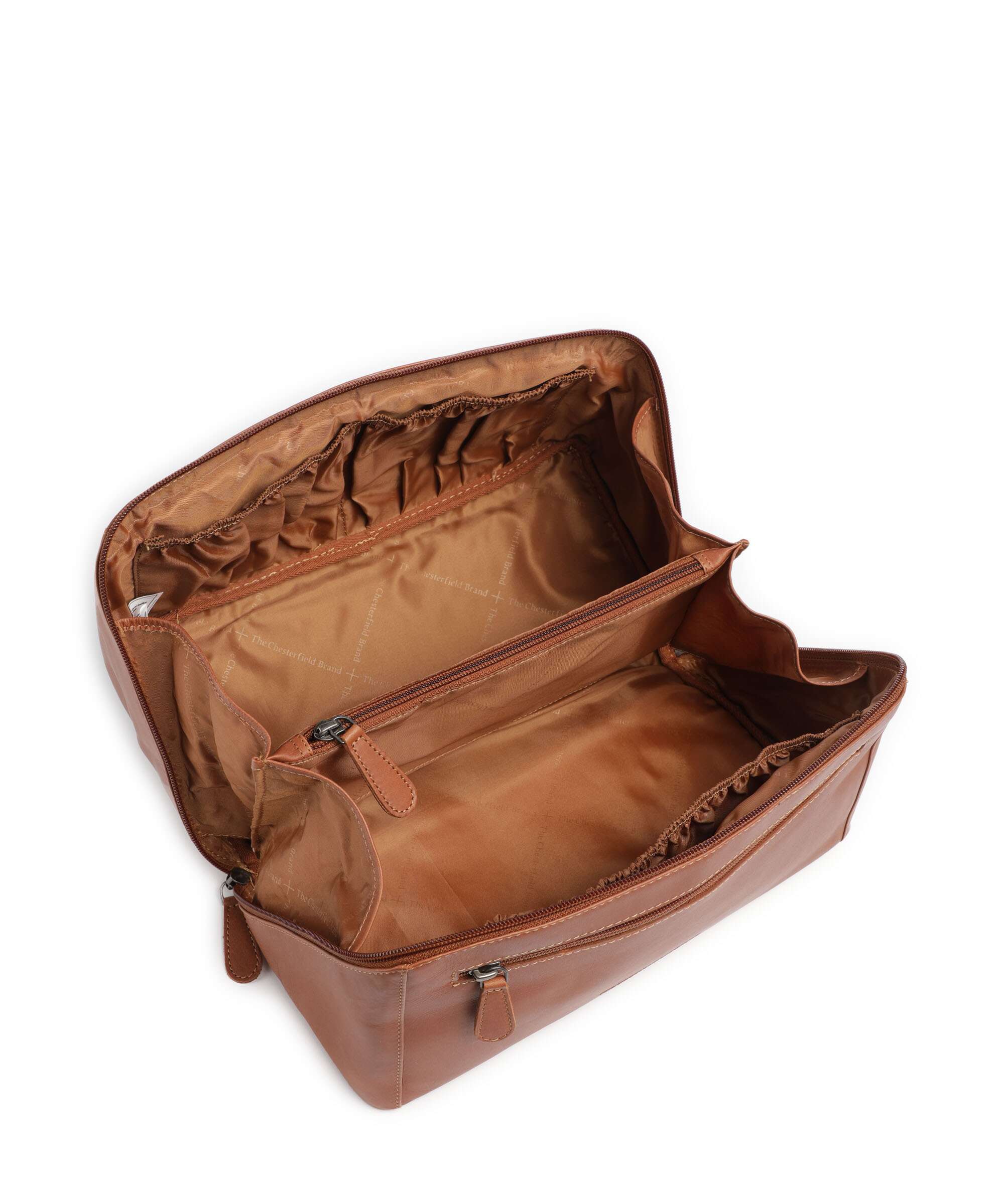 The Chesterfield Brand Wax Pull Up Cow Trevia Toiletry bag cognac - Image 4