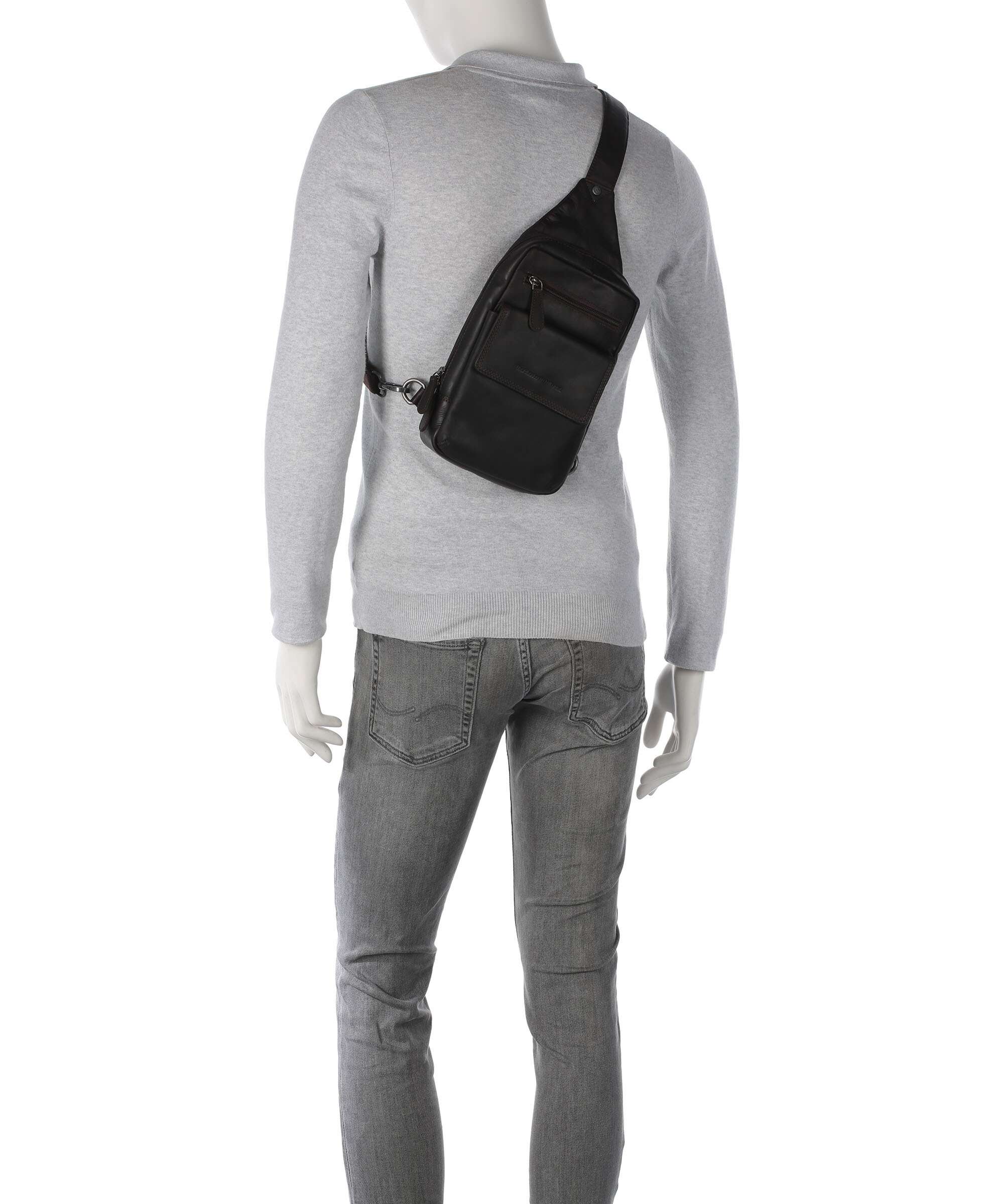 The Chesterfield Brand Wax Pull Up Cow Turelle Sling bag brown - Image 3