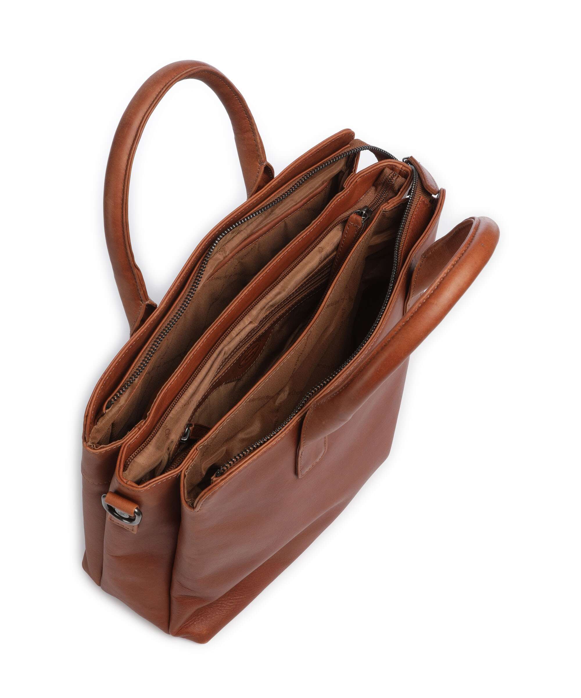 The Chesterfield Brand Wax Pull Up Cow Valmonte Handbag cognac - Image 6