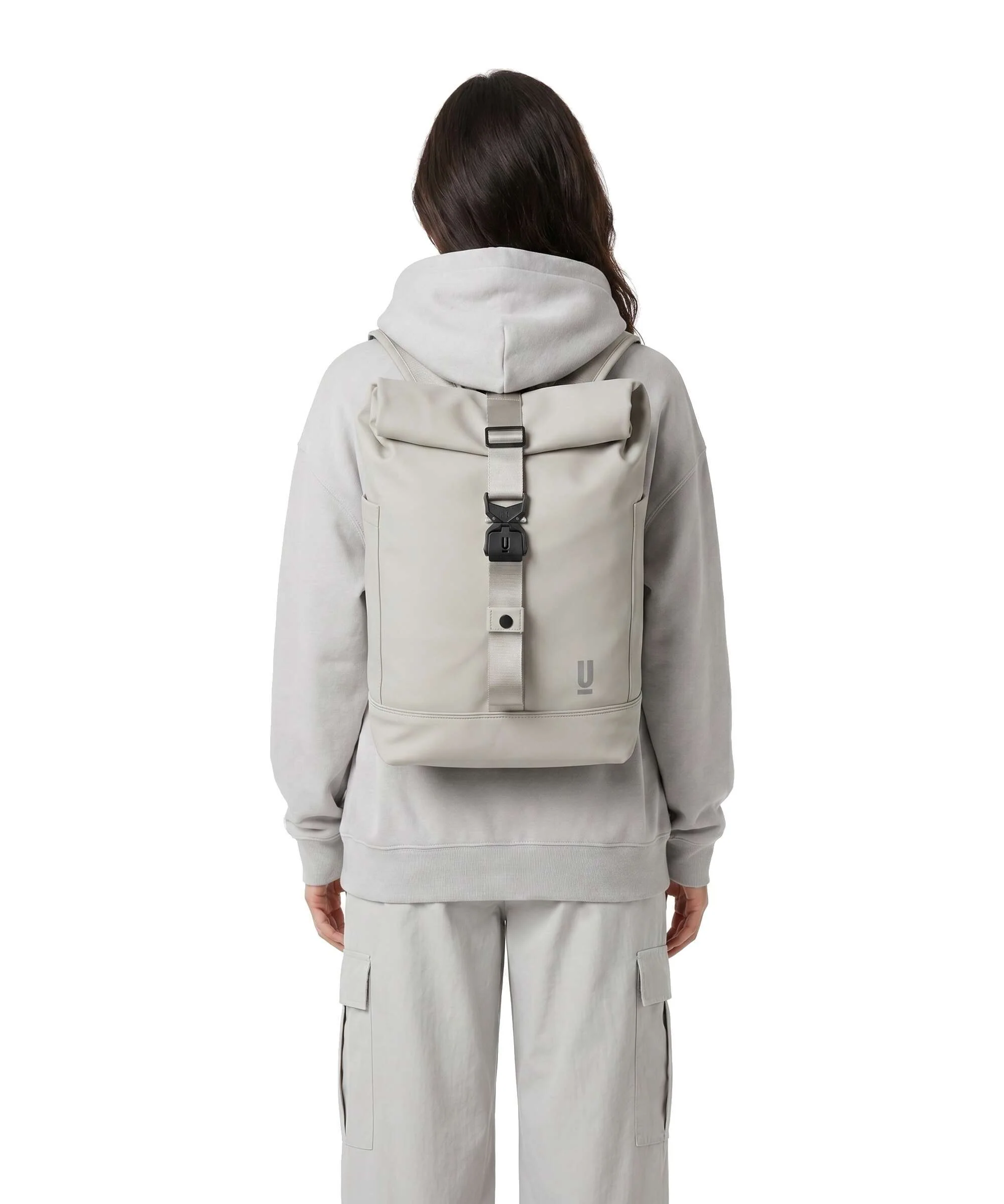 The Urban Society Rolltop backpack light grey - Image 3