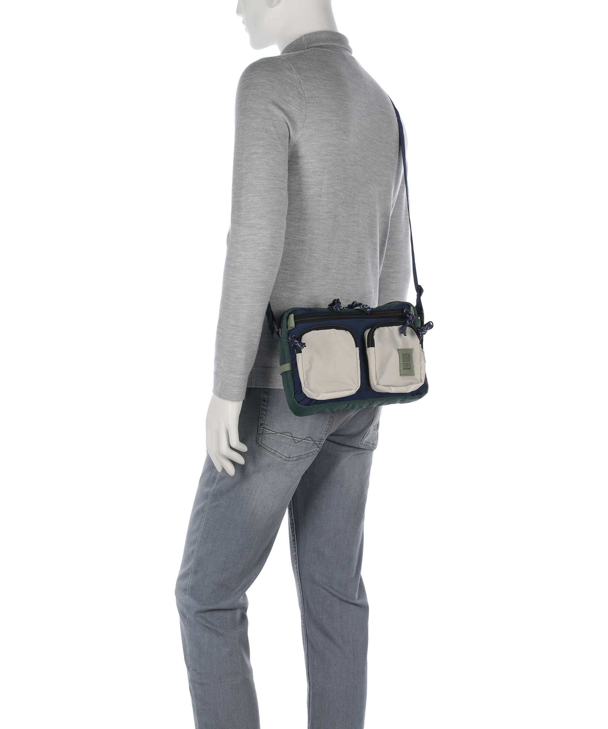 Topo Designs Block Crossbody bag forest/bone white - Image 4