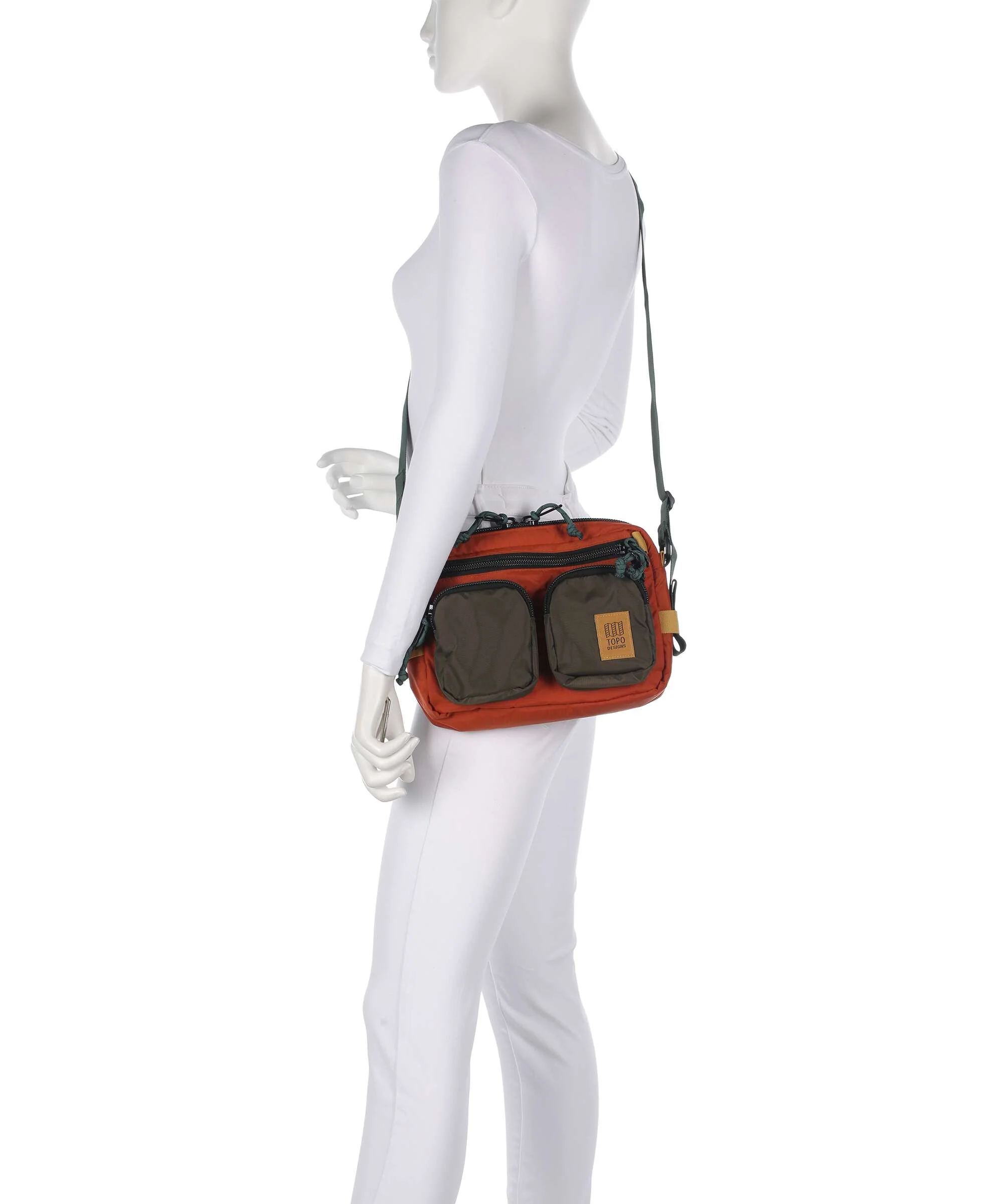 Topo Designs Block Crossbody bag woodland/terracotta - Image 3