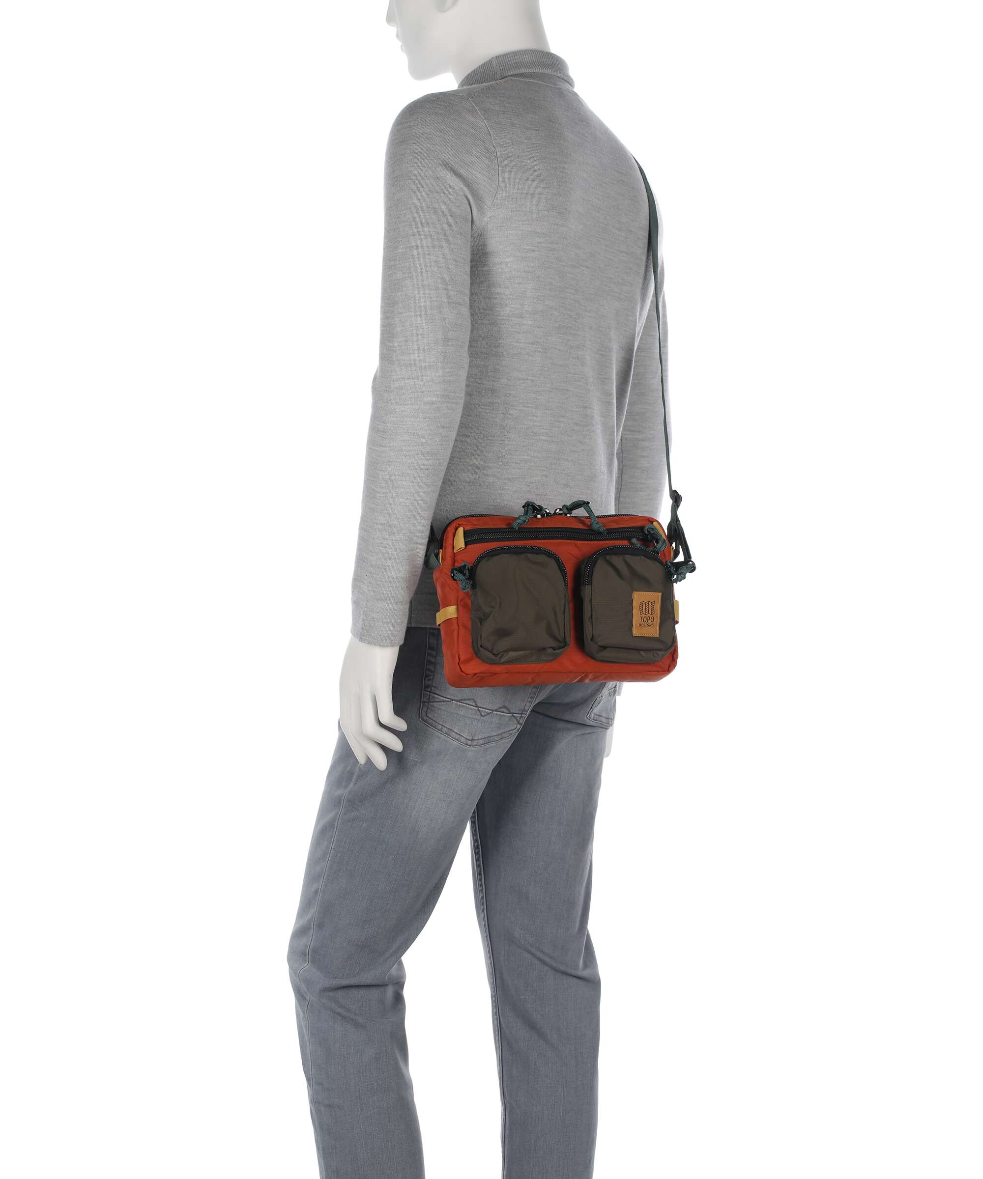 Topo Designs Block Crossbody bag woodland/terracotta - Image 4