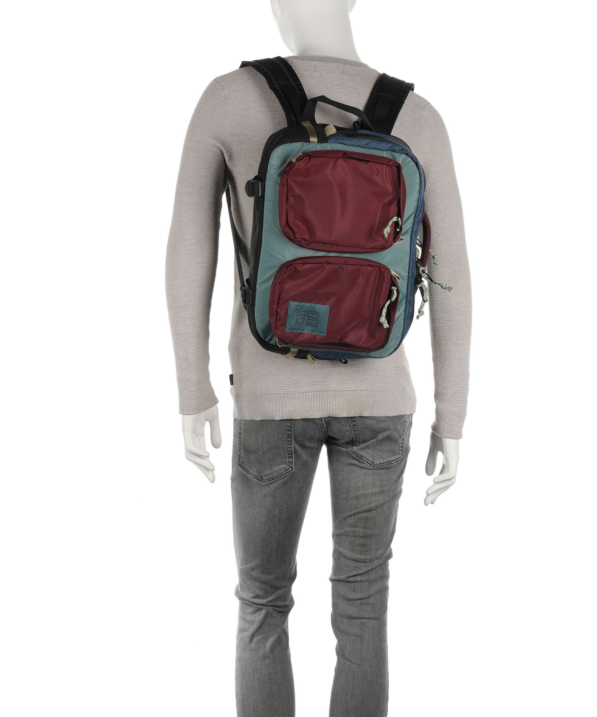 Topo Designs Global Briefcase dark denim/burgundy - Image 4