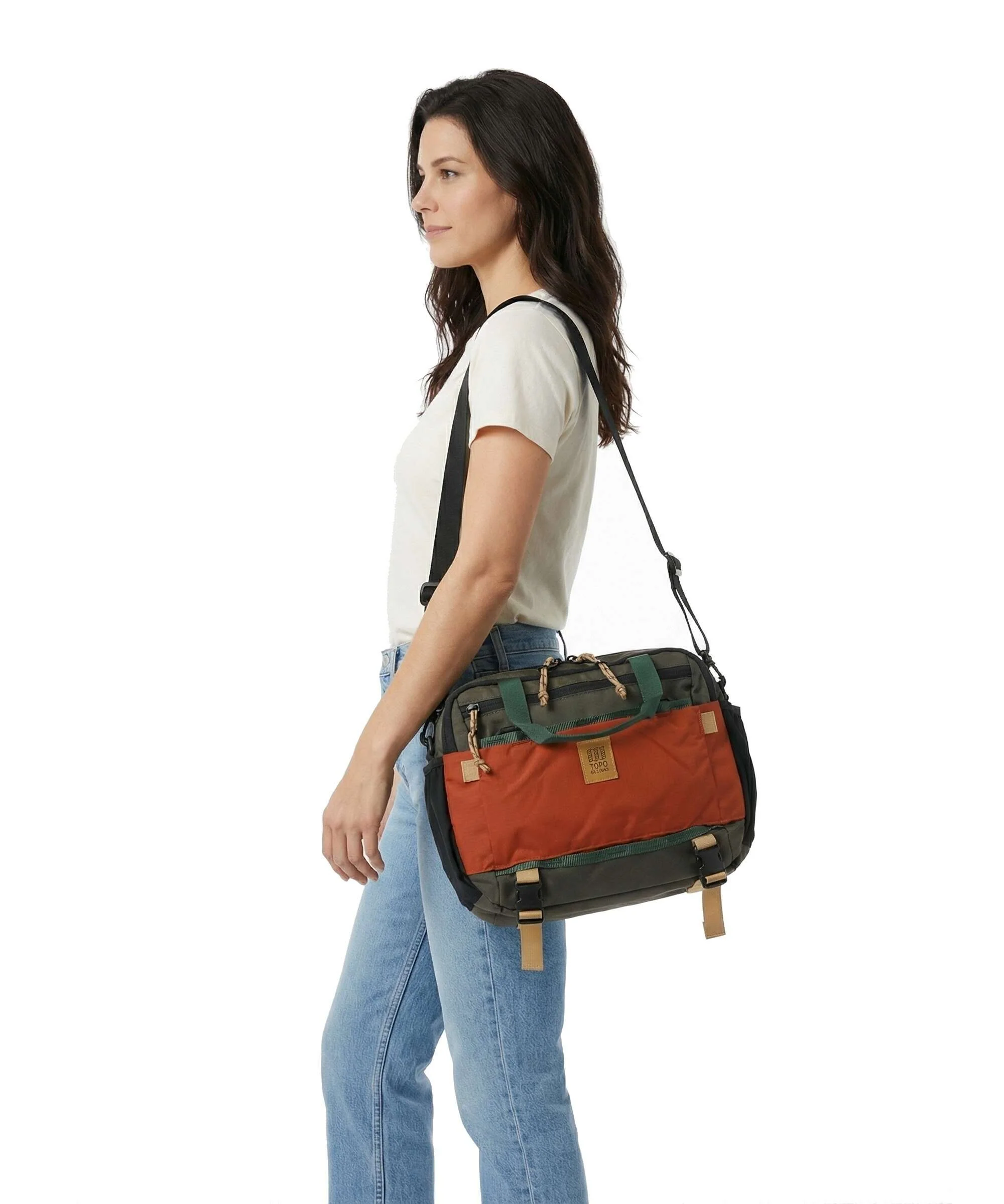 Topo Designs Mountain Crossbody bag woodland/terracotta - Image 3