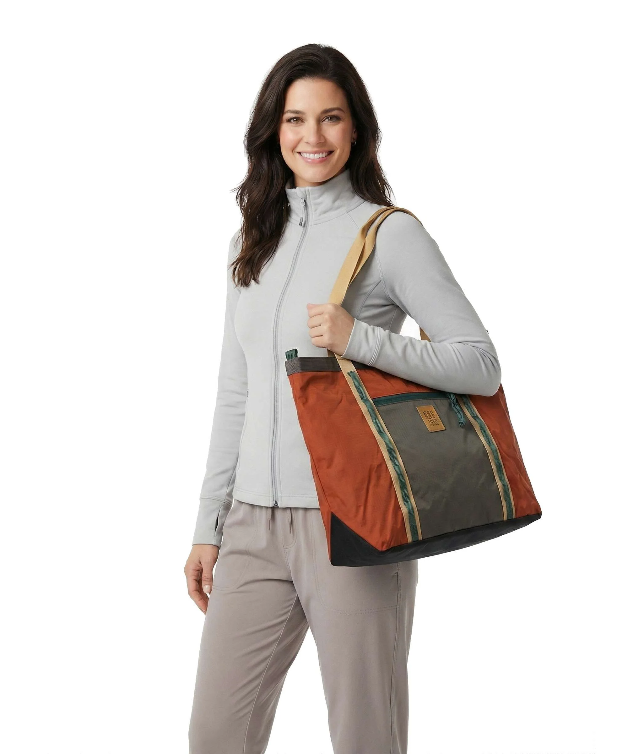 Topo Designs Mountain Utility Tote bag woodland/terracotta - Image 3