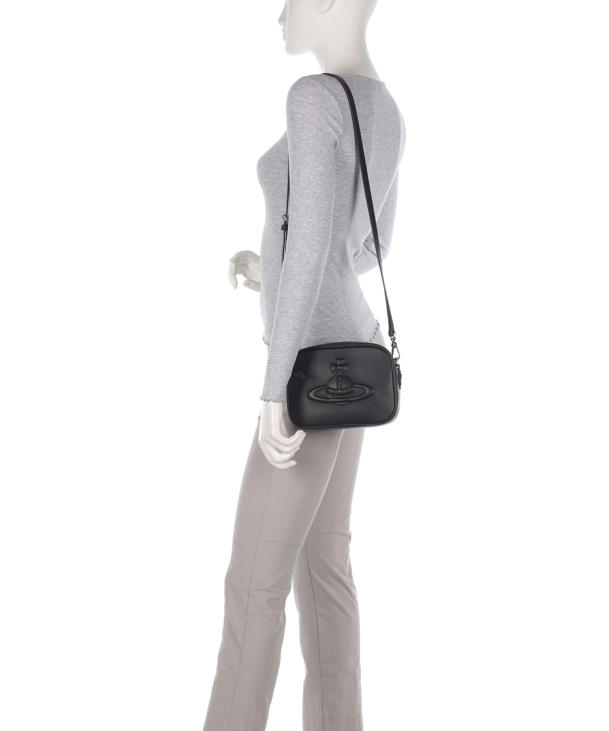 Vivienne Westwood Anna Smooth Injected Orb Crossbody bag black - Image 3