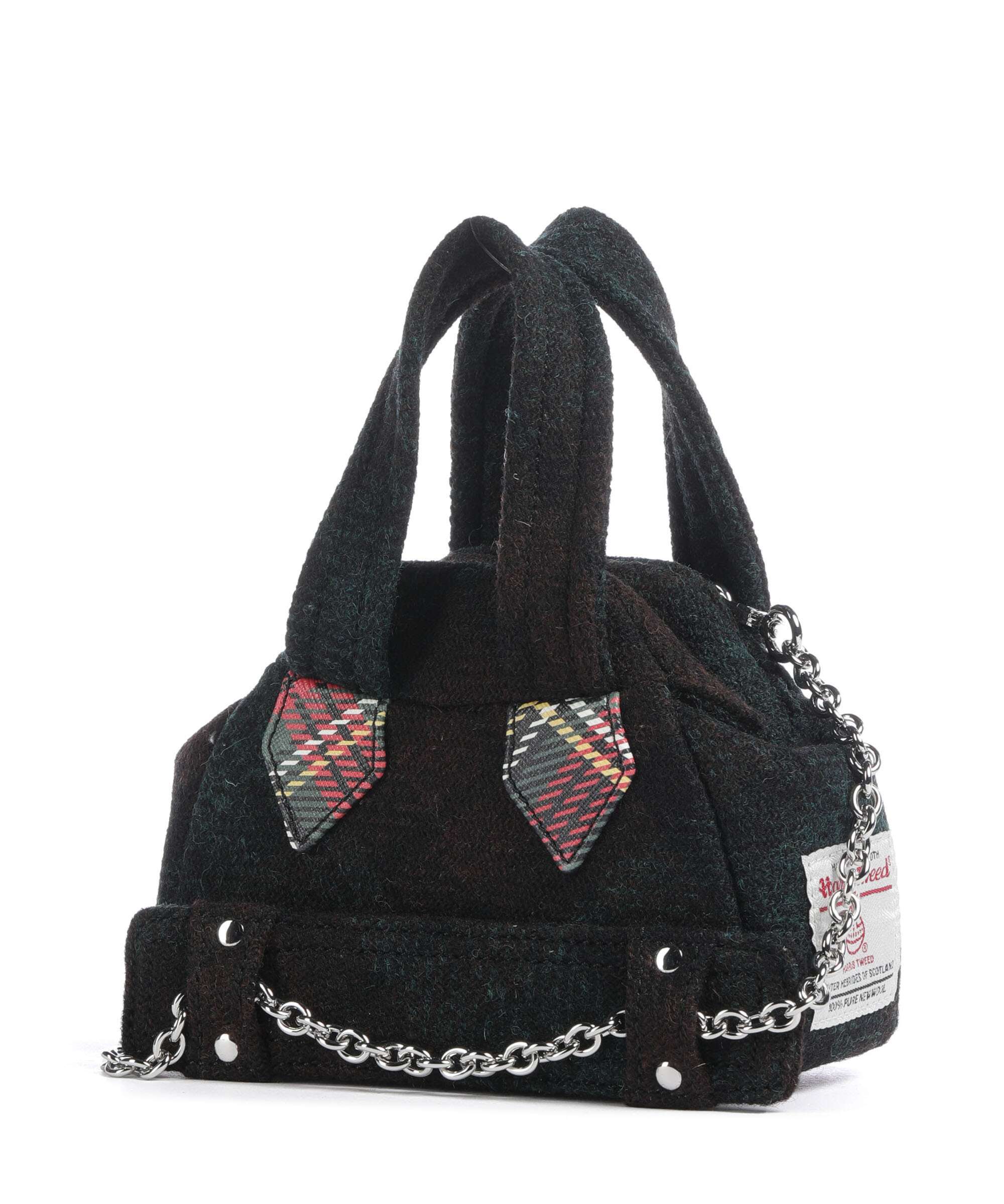 Vivienne Westwood Archive Harris Tweed Check Mini Crossbody bag dark check - Image 2