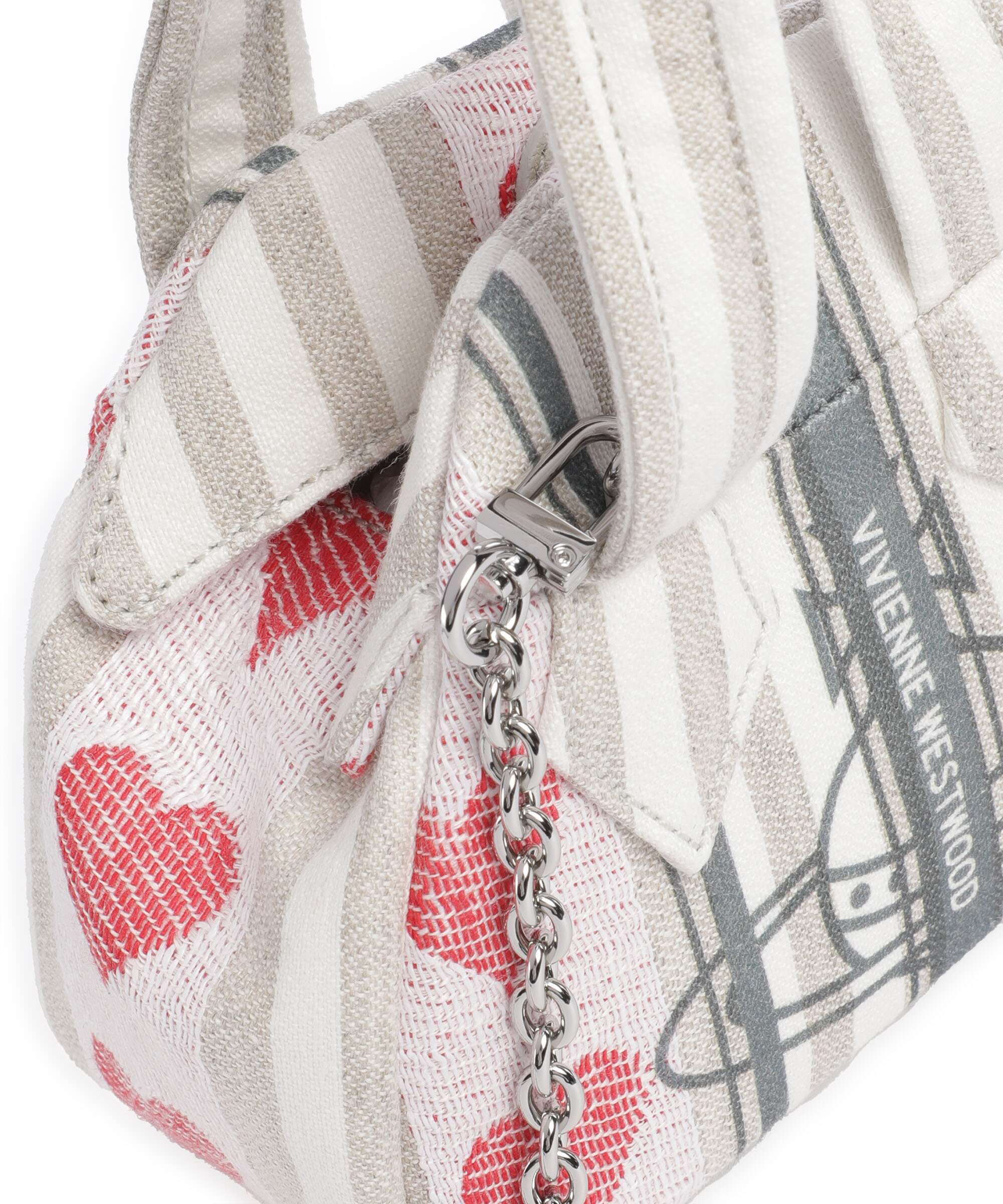 Vivienne Westwood Archive Linen Heart Stripes Mini Crossbody bag multicolour - Image 4