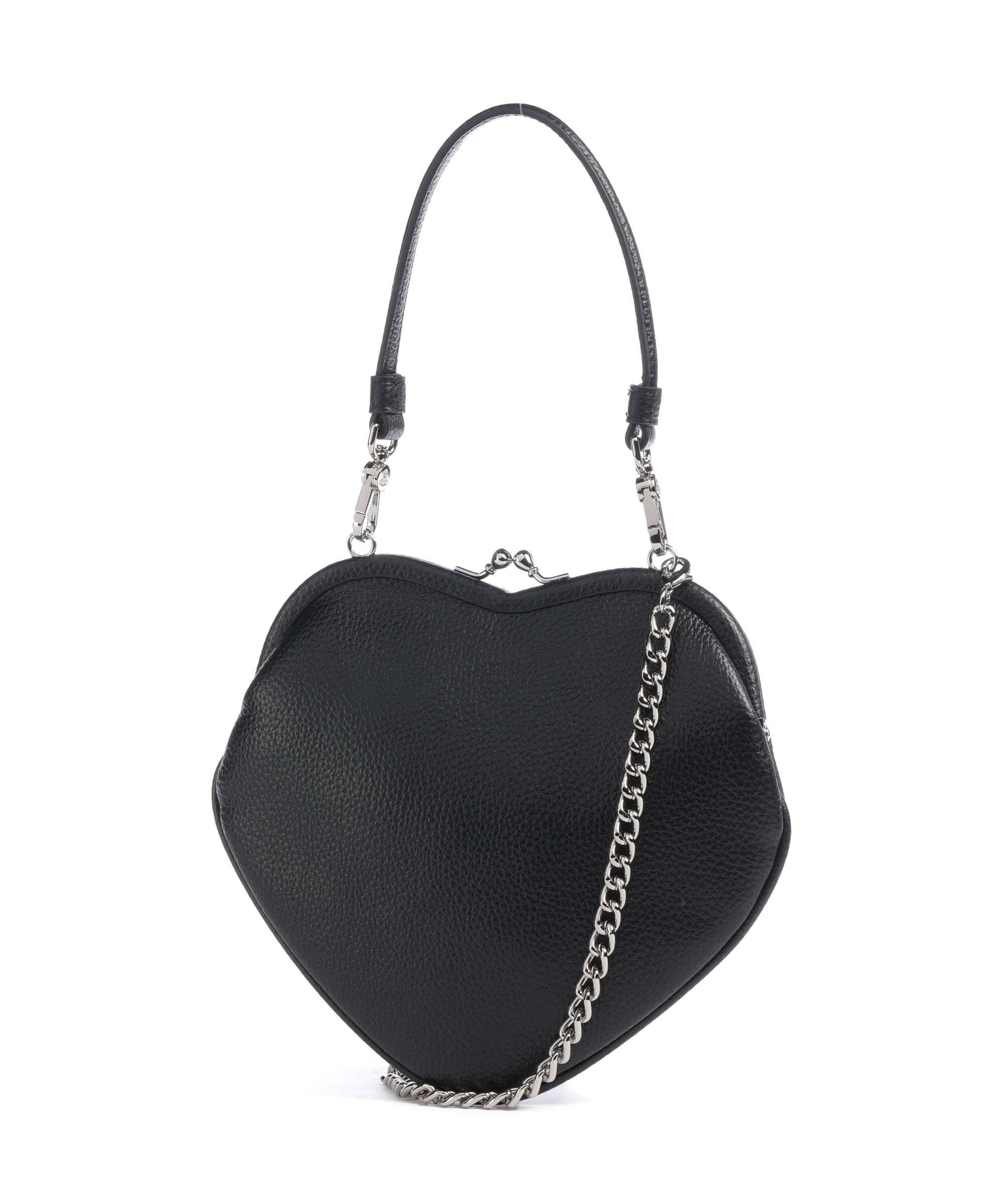 Vivienne Westwood Belle Heart Frame Grain Handbag black - Image 2