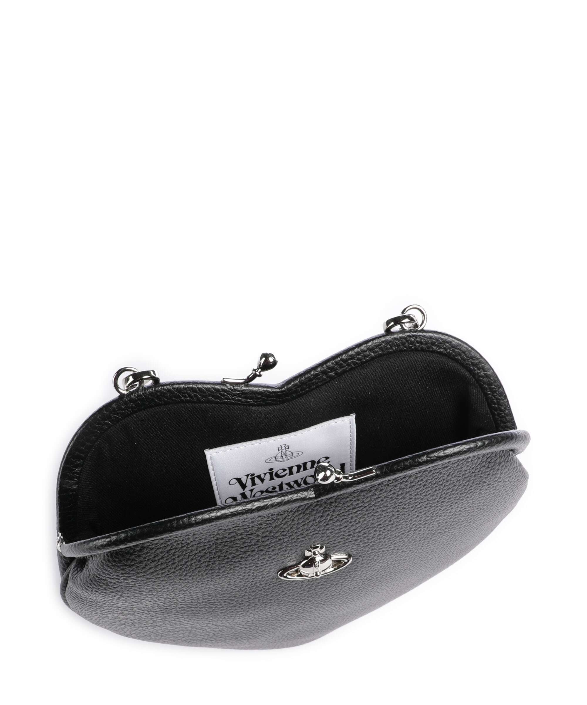 Vivienne Westwood Belle Heart Frame Grain Handbag black - Image 6