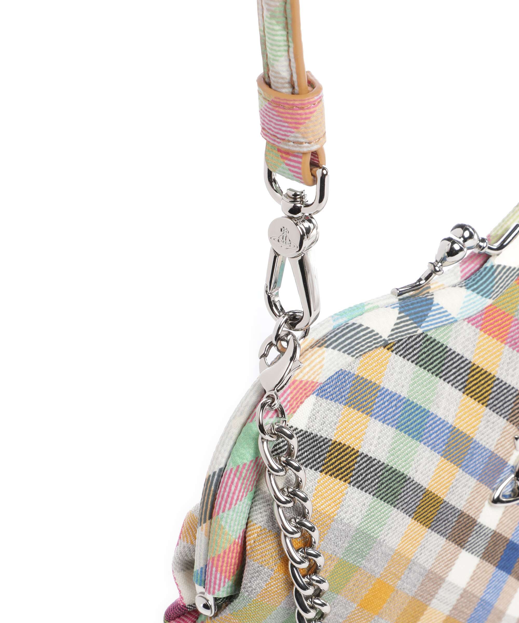 Vivienne Westwood Belle Heart Frame Heather Check Crossbody bag multicolour - Image 4