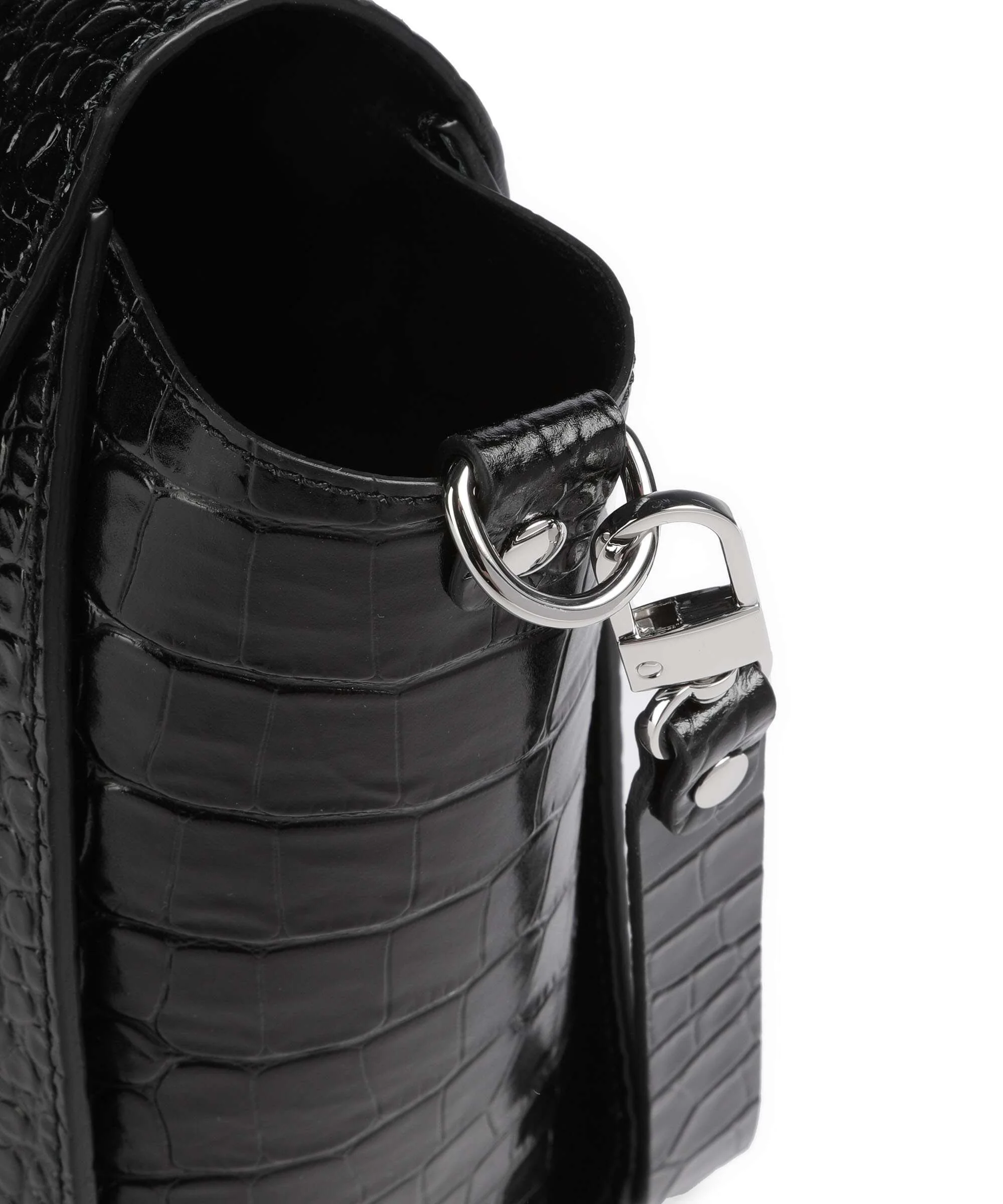 Vivienne Westwood Bettina Embossed Croc Medium Tote bag black - Image 4