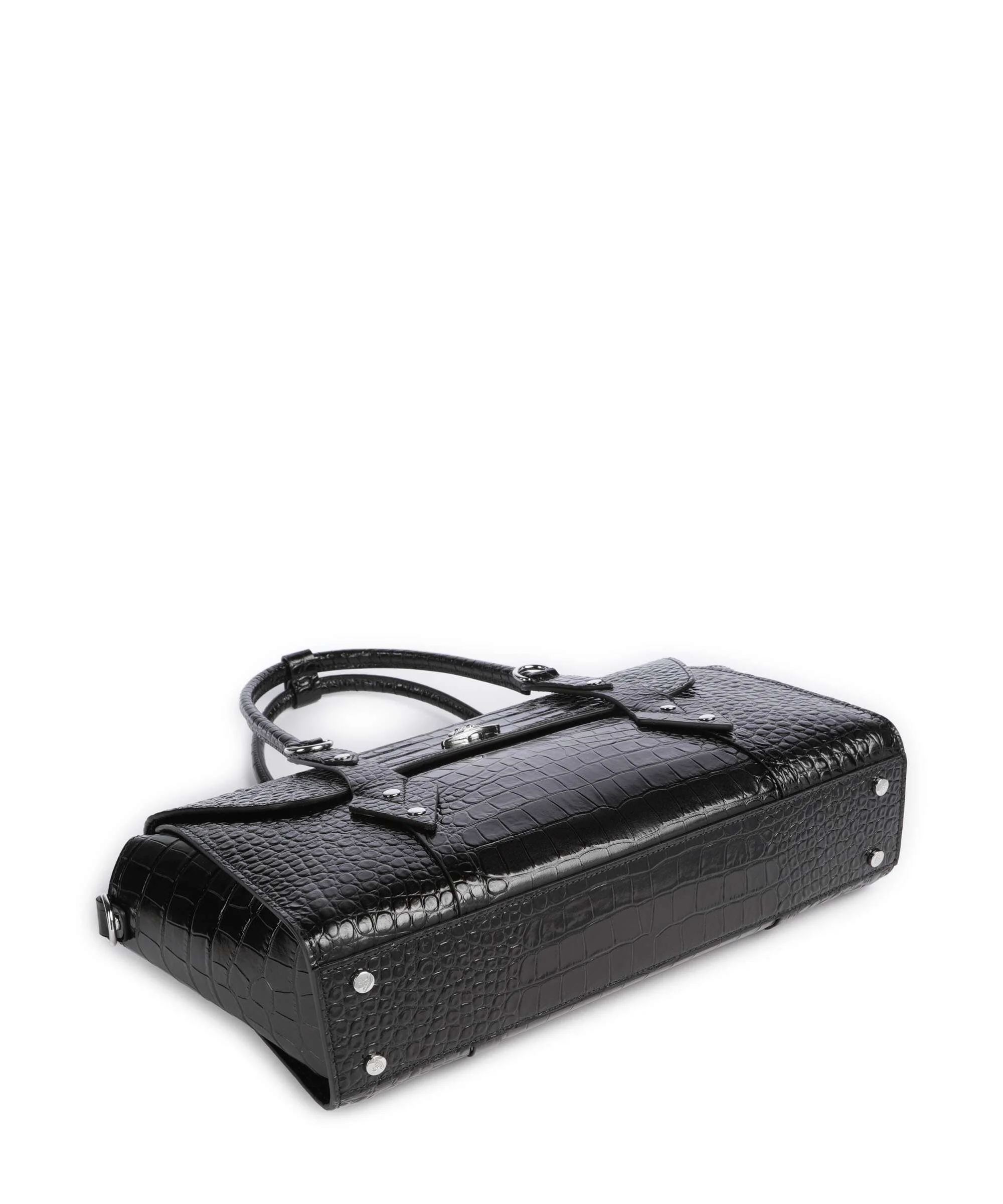 Vivienne Westwood Bettina Embossed Croc Medium Tote bag black - Image 5