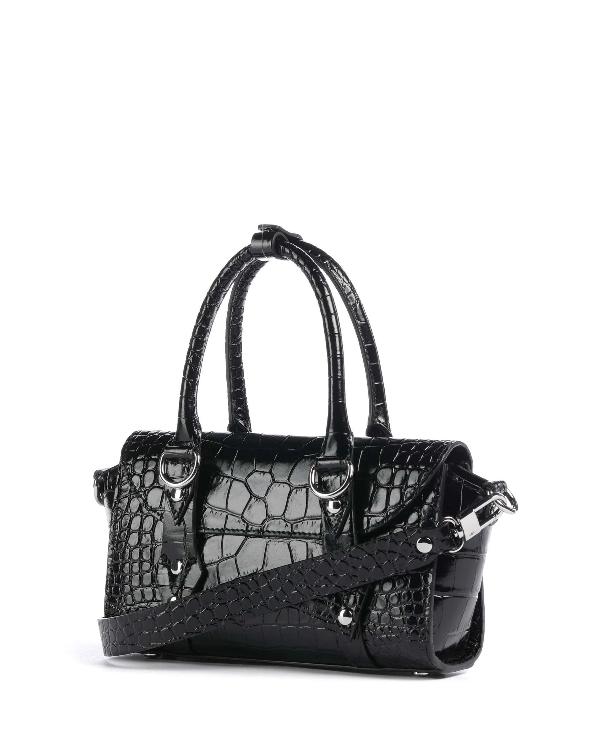 Vivienne Westwood Bettina Embossed Croc Mini Handbag black - Image 2