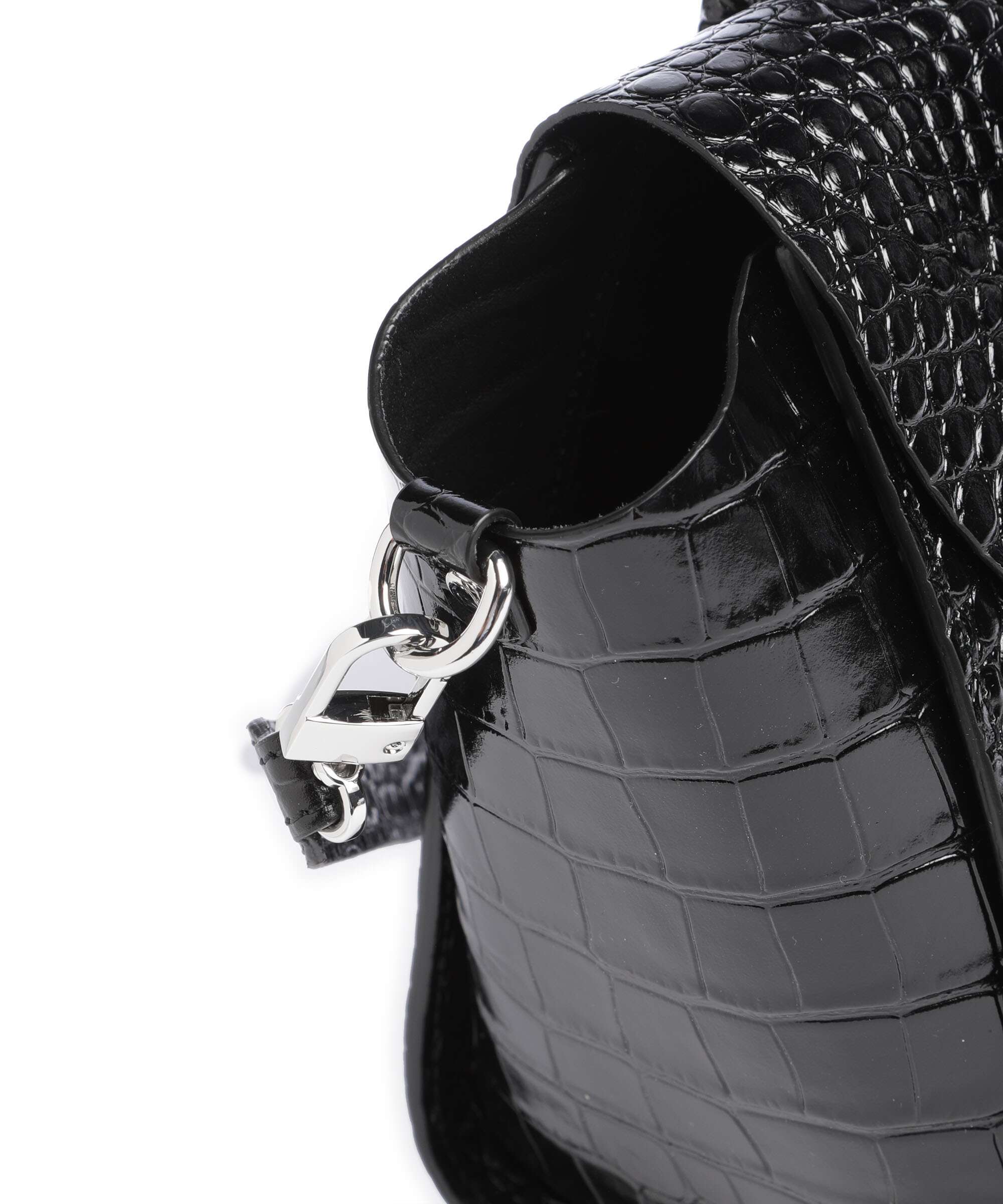 Vivienne Westwood Betty Embossed Croc Medium Handbag black - Image 4
