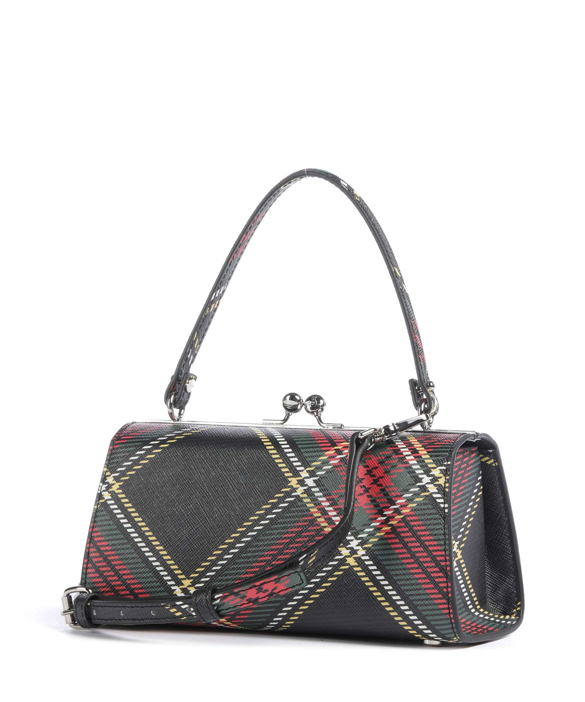 Vivienne Westwood Doll Frame Saffiano Printed XL Handbag chelsea tartan - Image 2